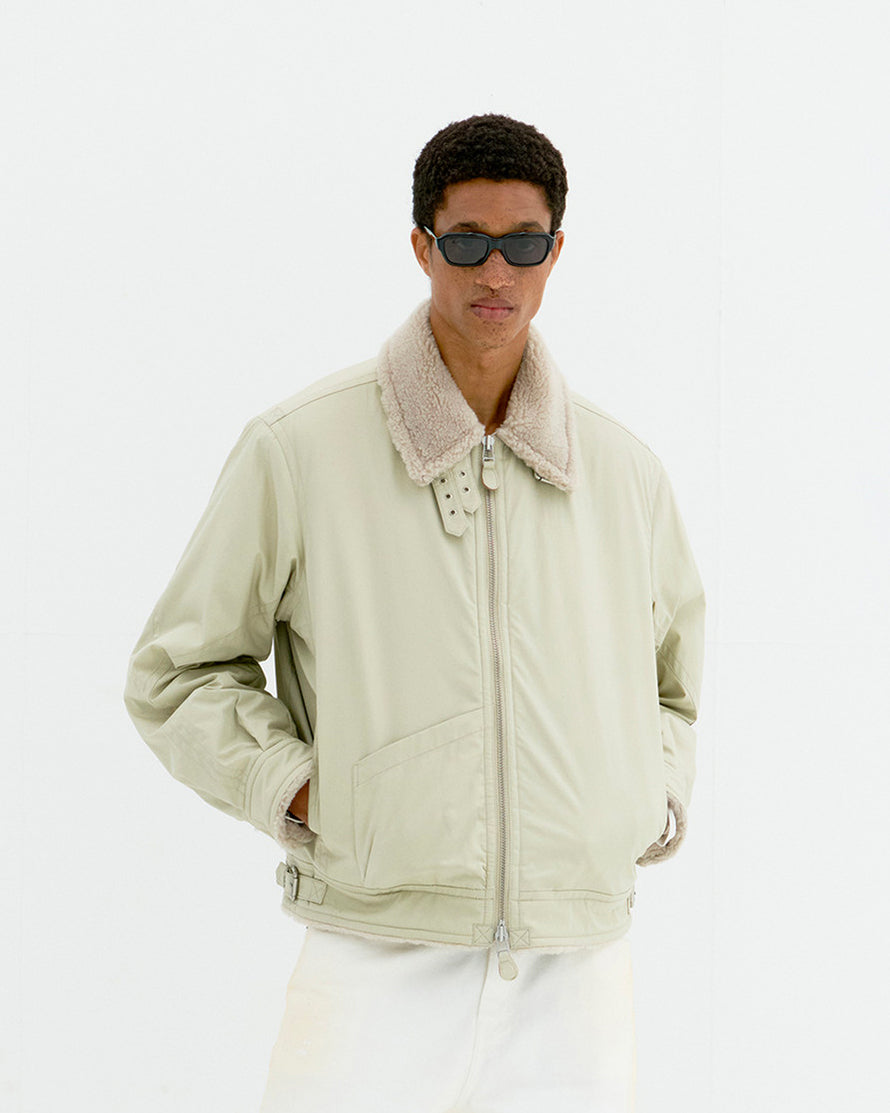 Giacca Fur Lined Cotton B-3 Natural