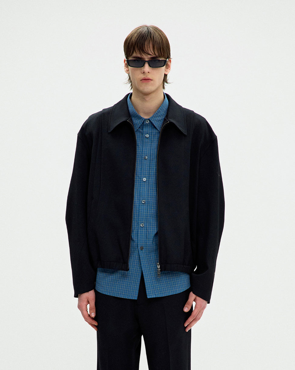 Giacca Wool Blouson Nera