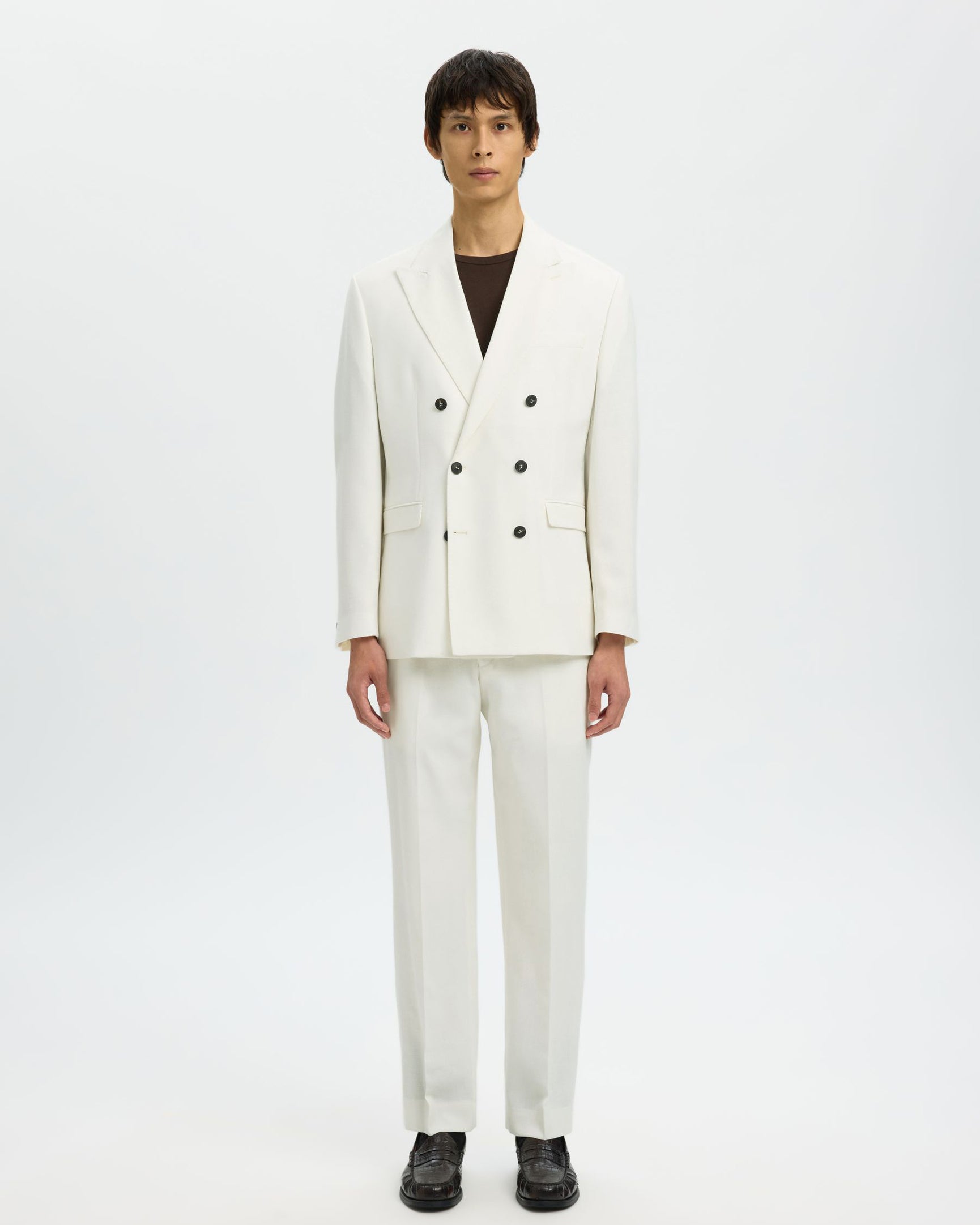 Blazer Reg Beck Wool Blend Egret