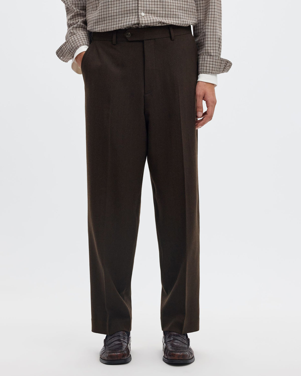 Pantalone Brooks Wool Blend Delicioso Herringbone