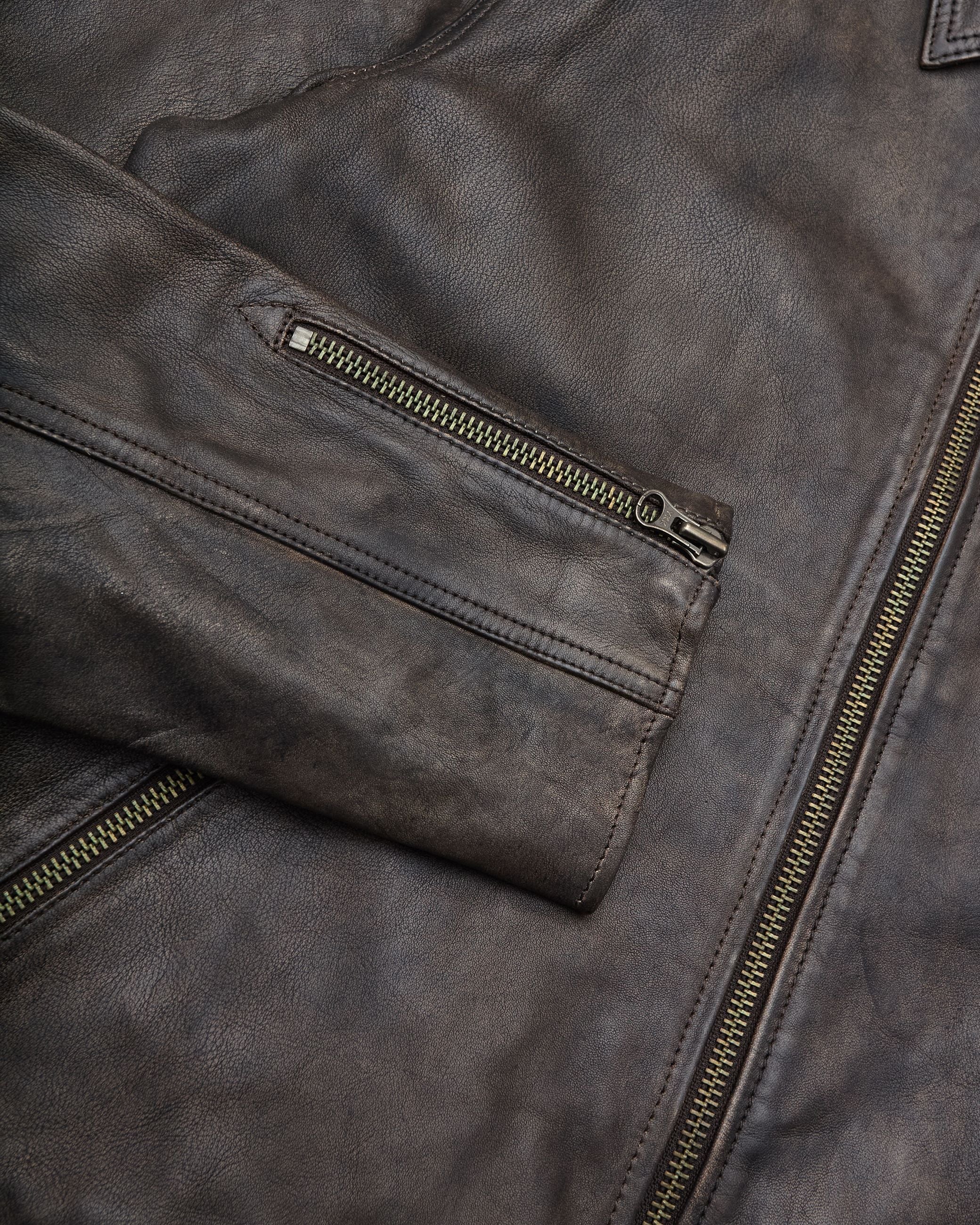 Giacca In Pelle Sacliff Washed Brown