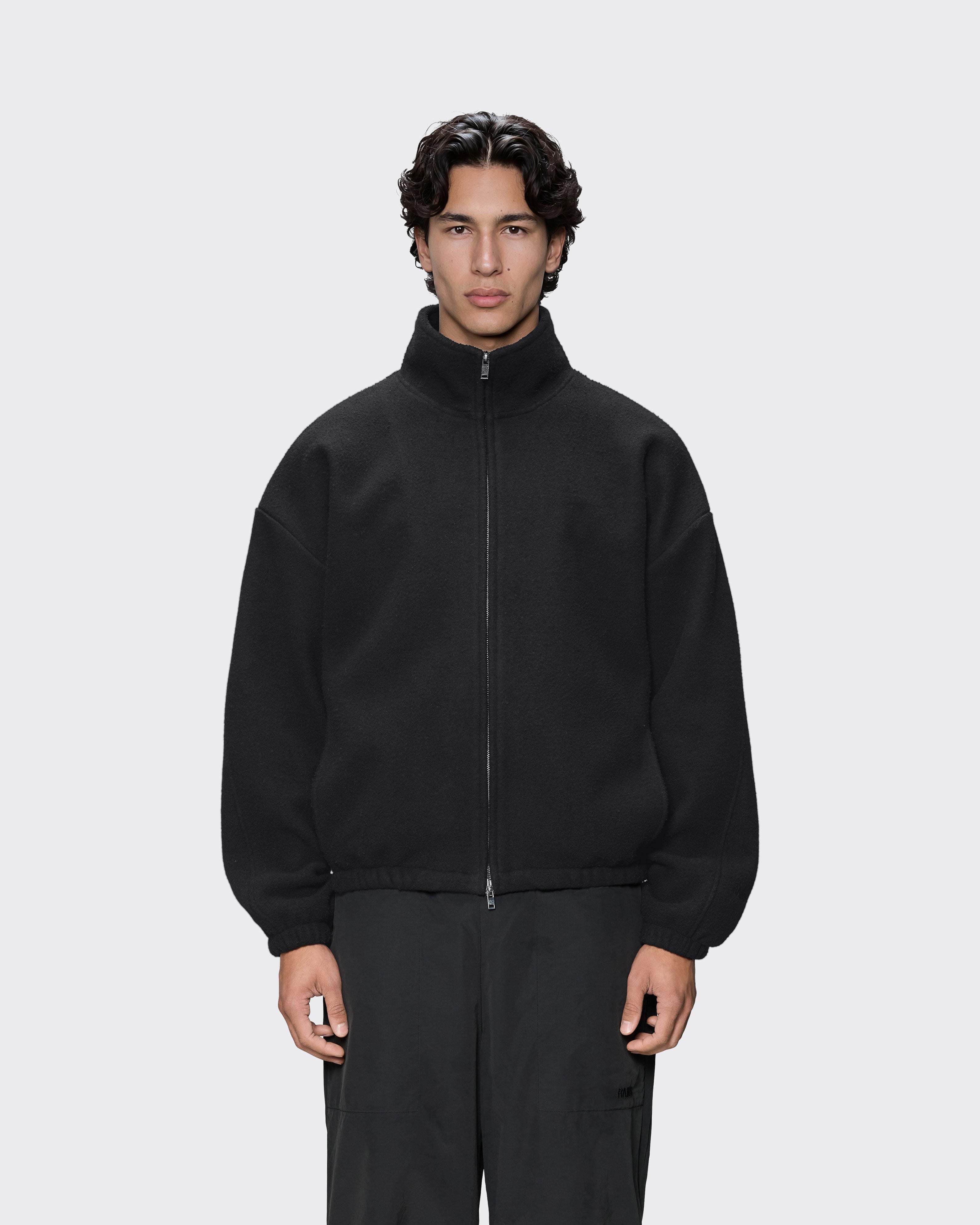 Giacca Fleece Zip Nera