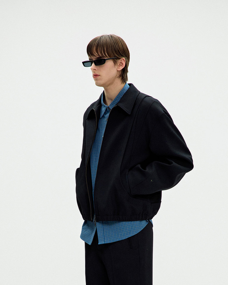 Giacca Wool Blouson Nera
