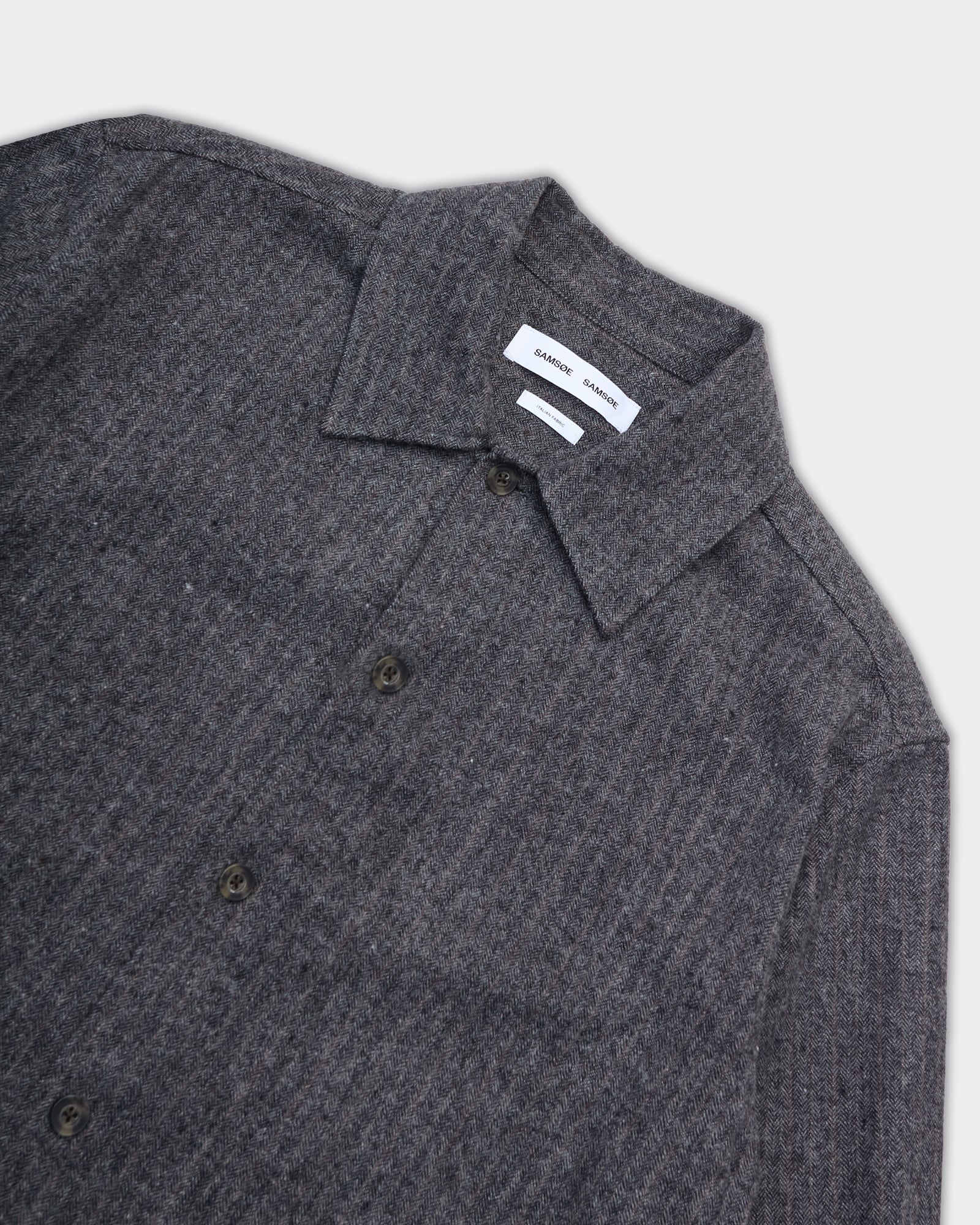 Overshirt Sacastor Grey Herringbone