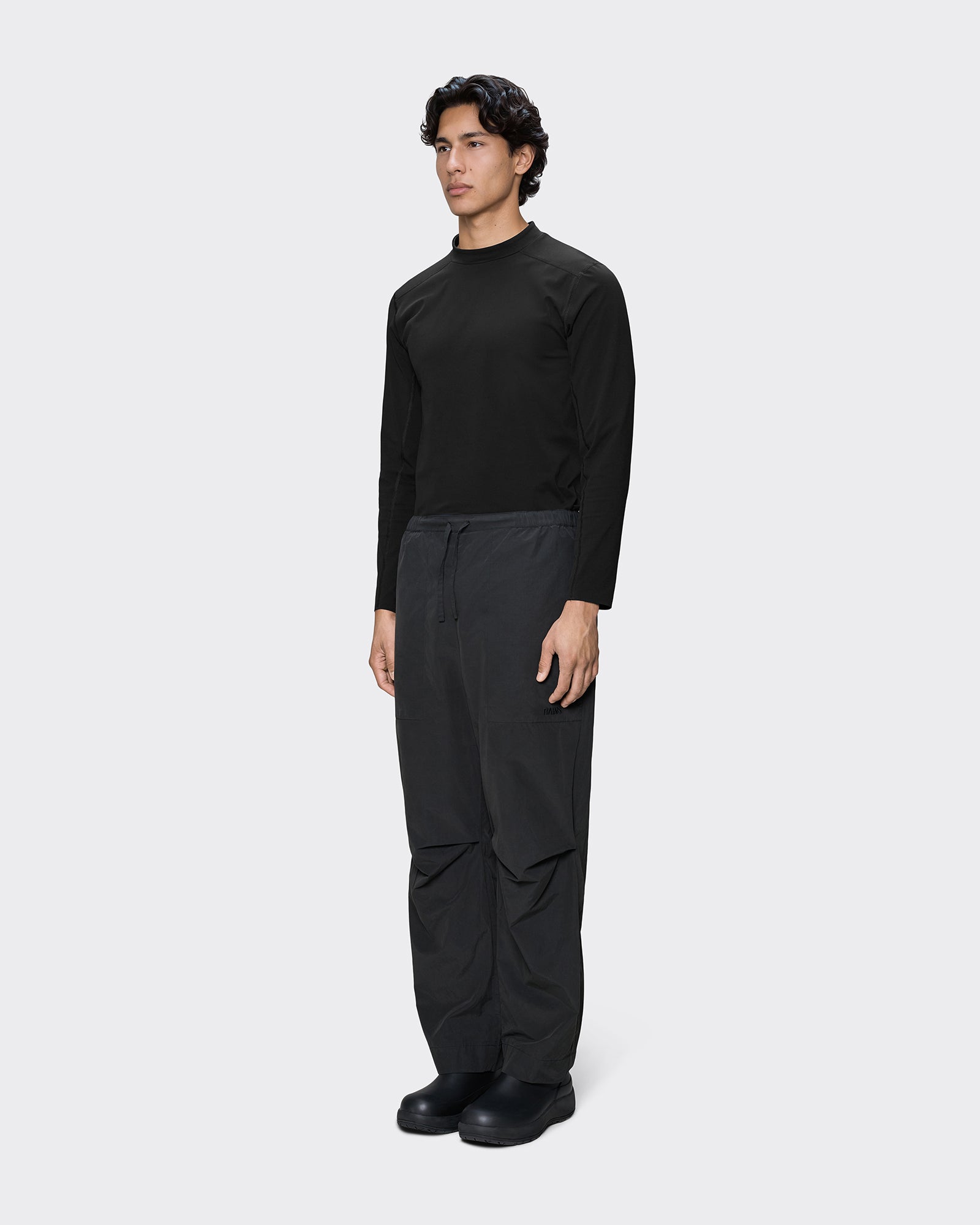 Pantaloni Light Woven Wide Neri