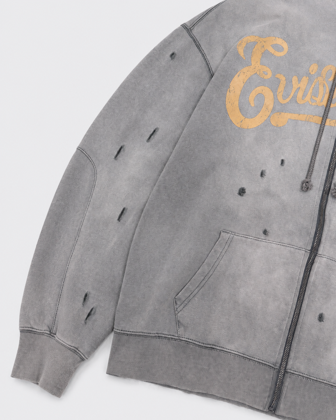 Felpa Con Cappuccio Genes Logo Zip-Up Grigia