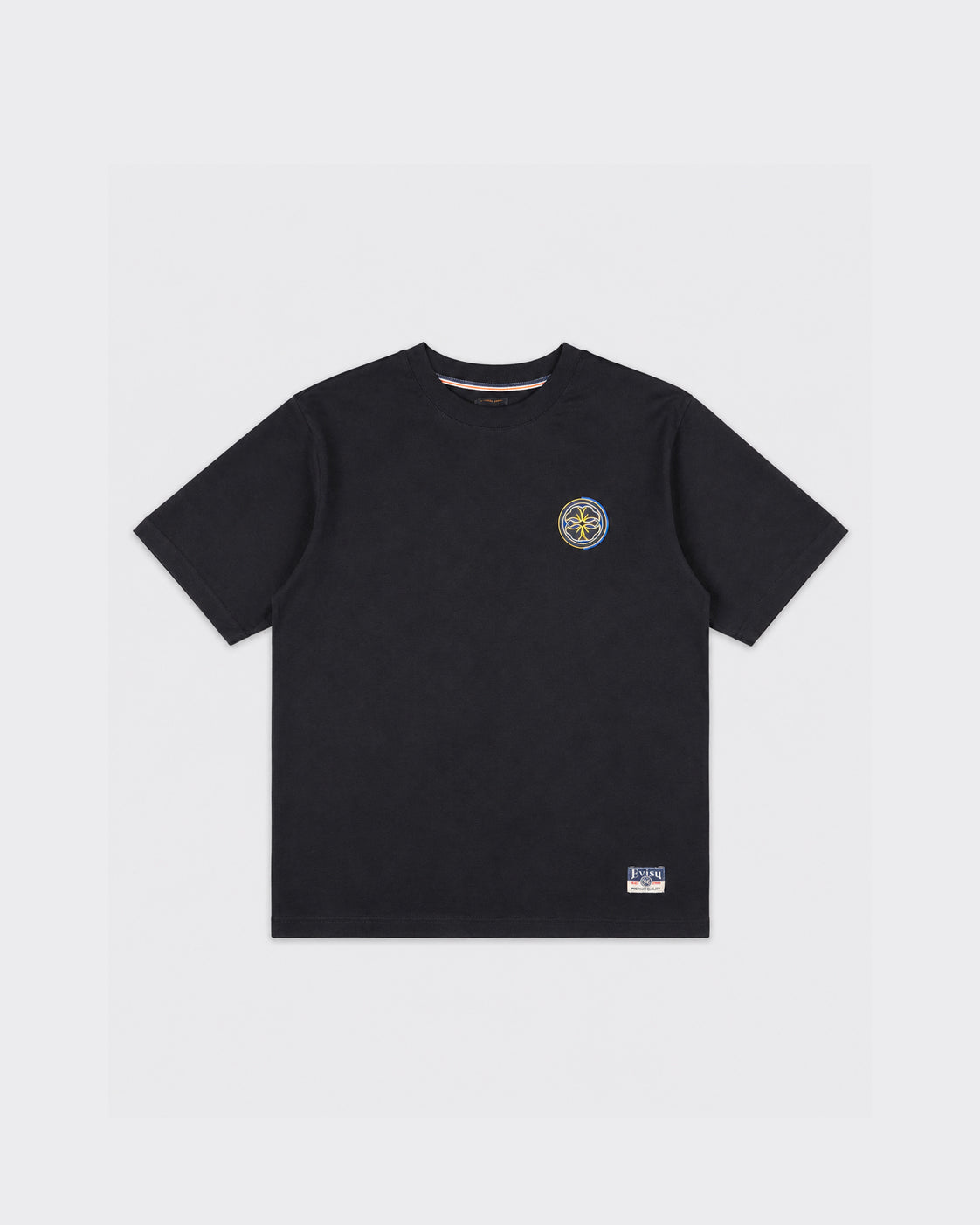 T-Shirt Wave & Whale Daicock Printed Nera