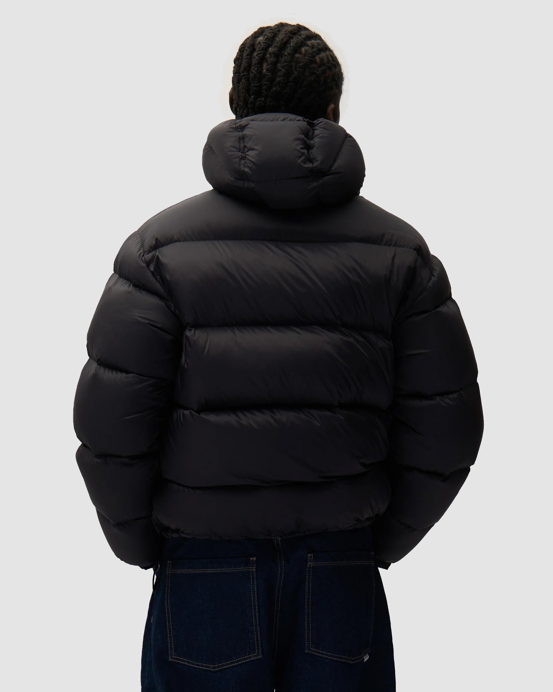 Cropped Puffer Jacket Black