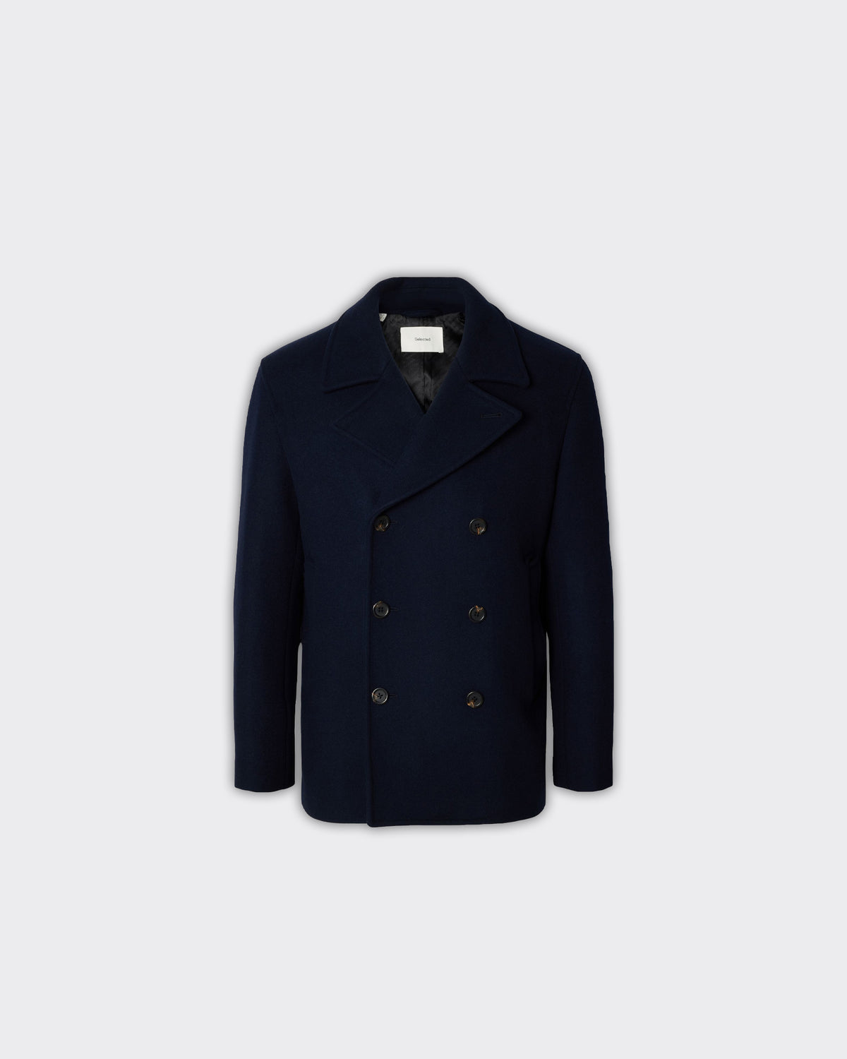 Cappotto Peacoat Archive Wool Blend Sky Captain Blu