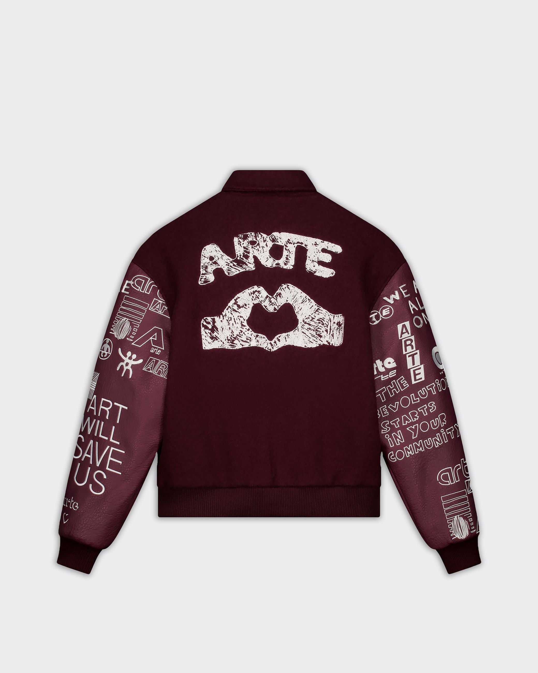Giacca Varsity Graffiti Bordeaux