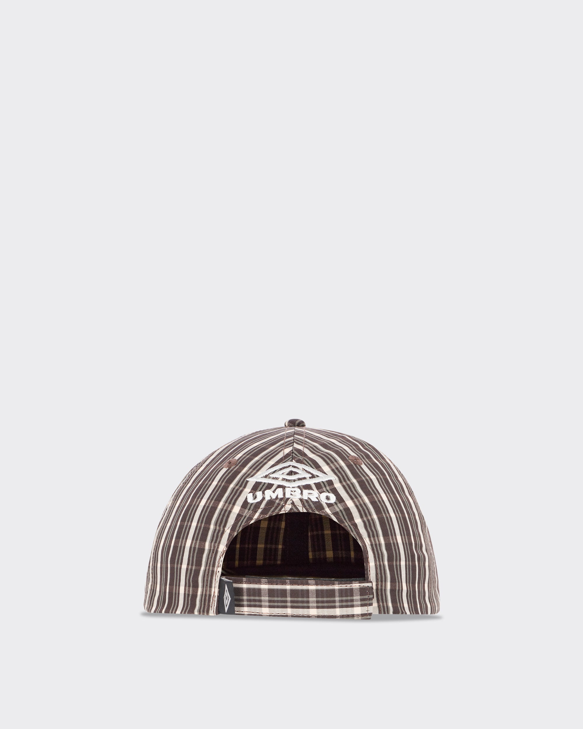Check Hazard Hat Beige Dark Brown