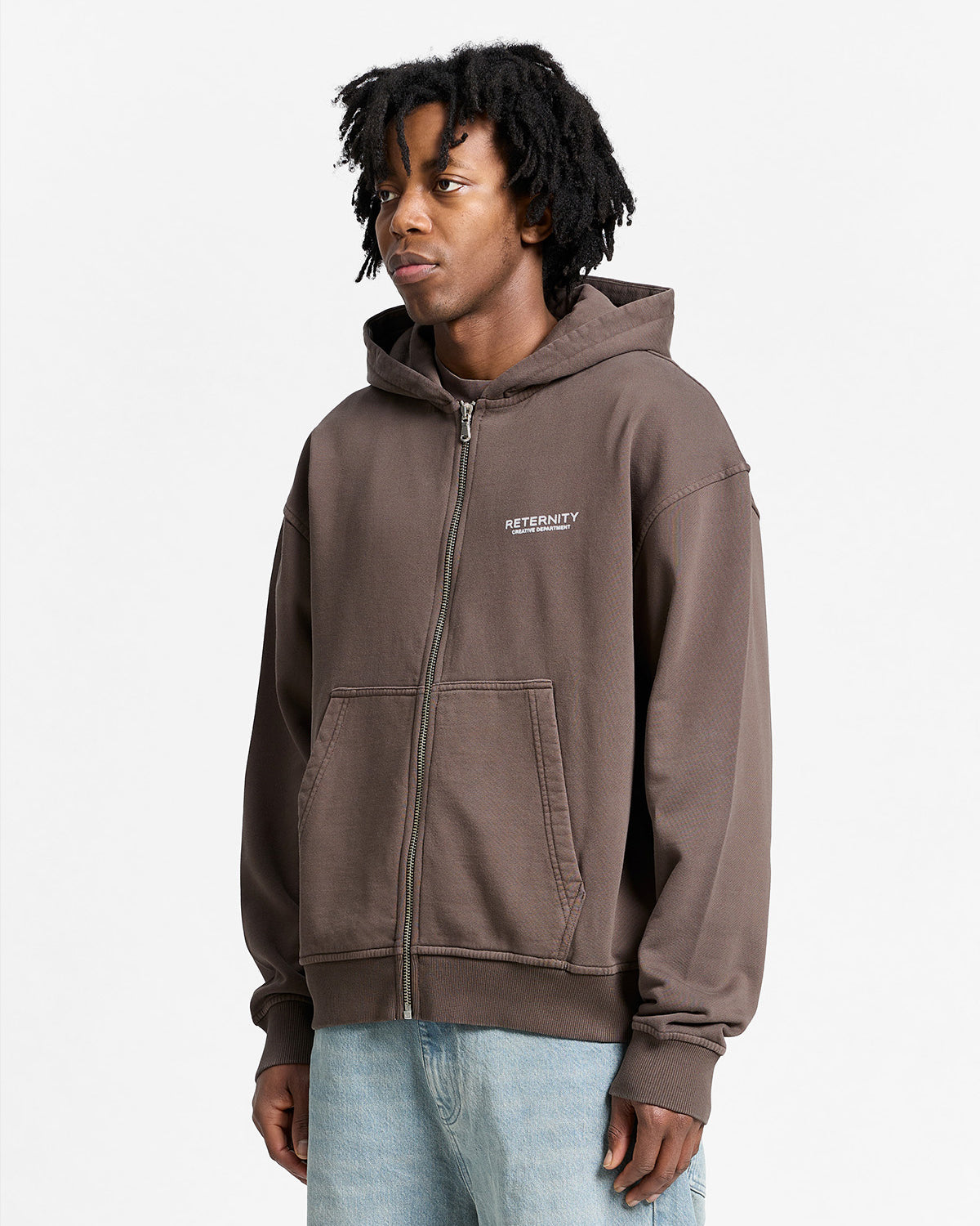 Brown Creative Dept Zip Hoodie