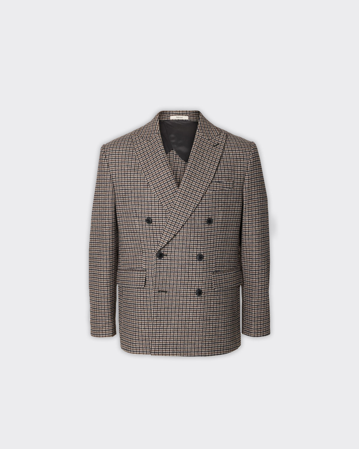 Blazer Regular Morris Check Wool Blend Medium Grey Melange