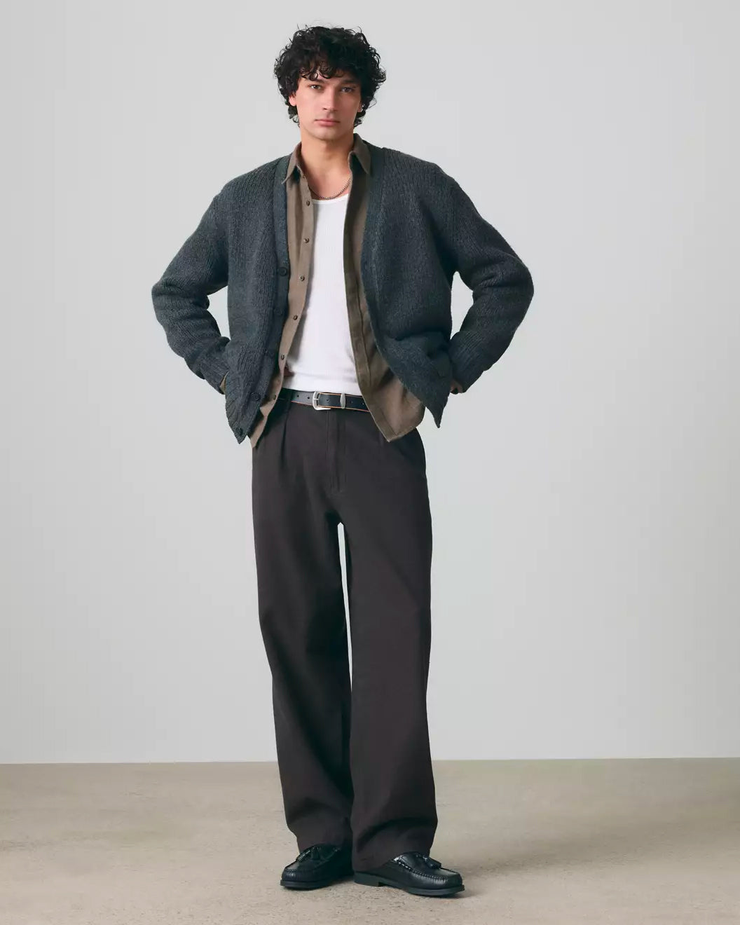 Pantaloni Chino Baggy Marroni