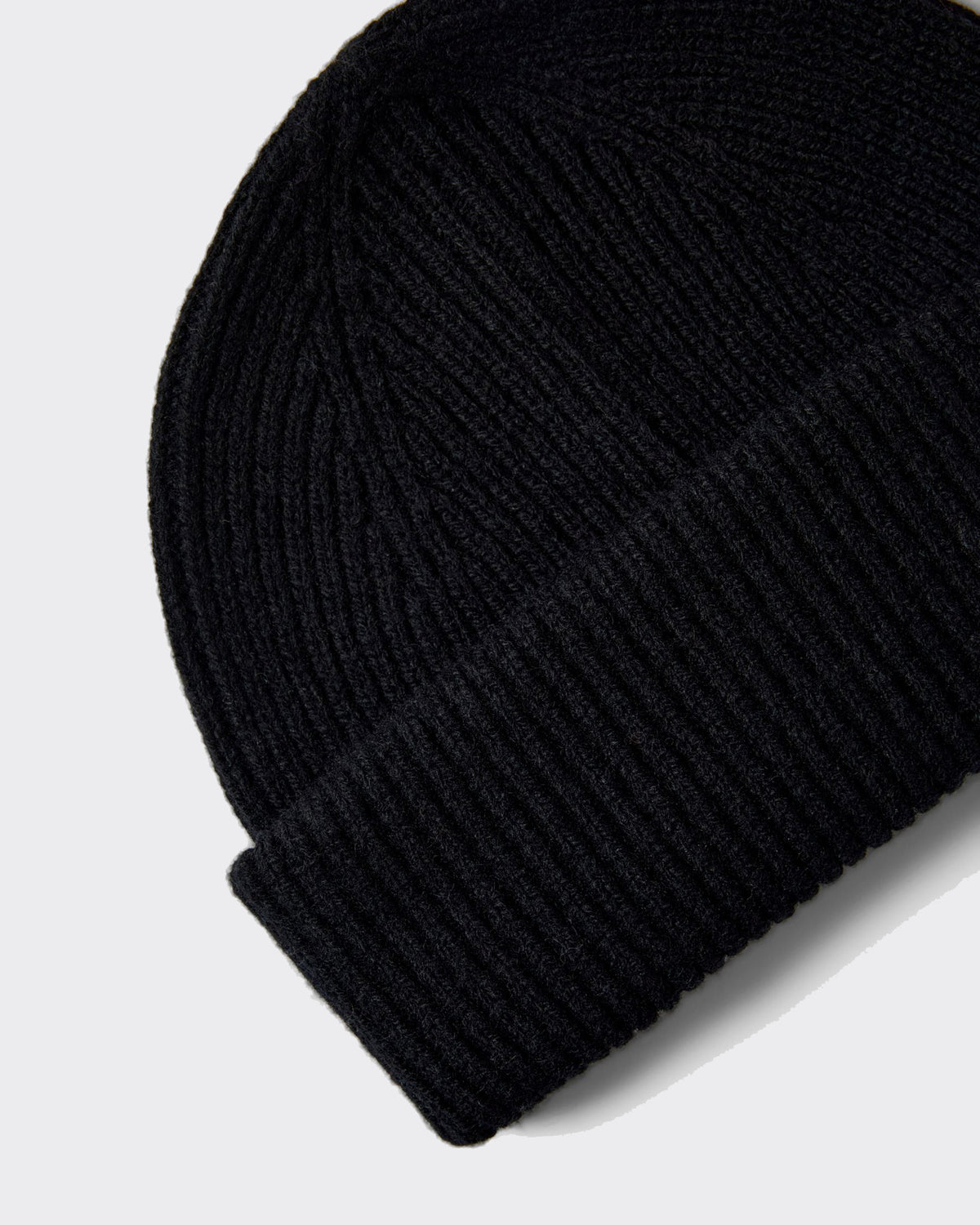 Beanie Mason Sailor Merino Nero