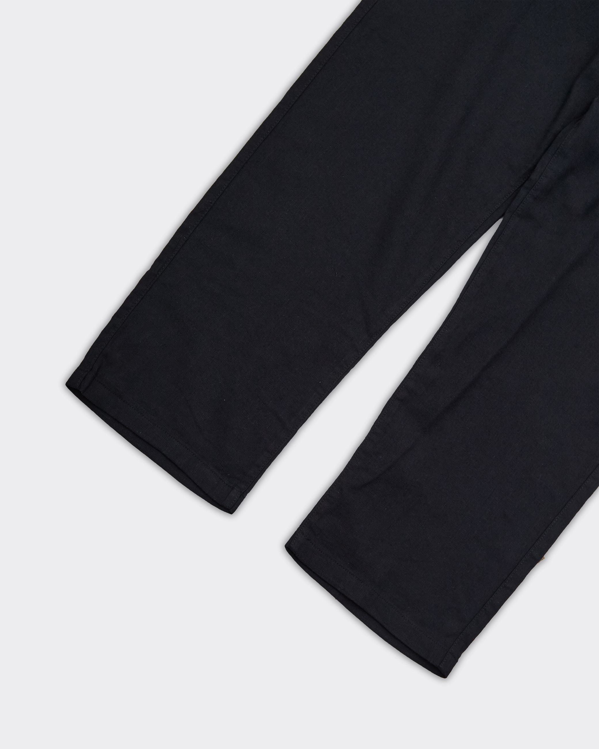 Brody Loose Linen Trousers Black