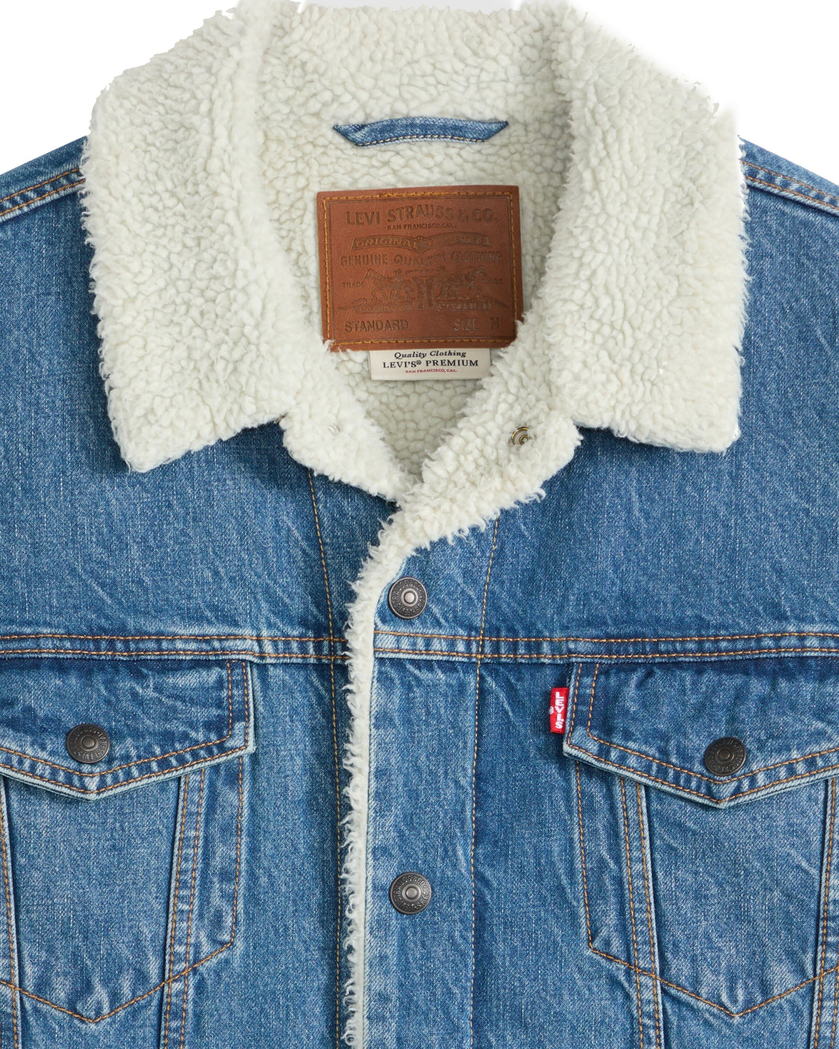 Giacca Sherpa Type 3 Washed Med Indigo