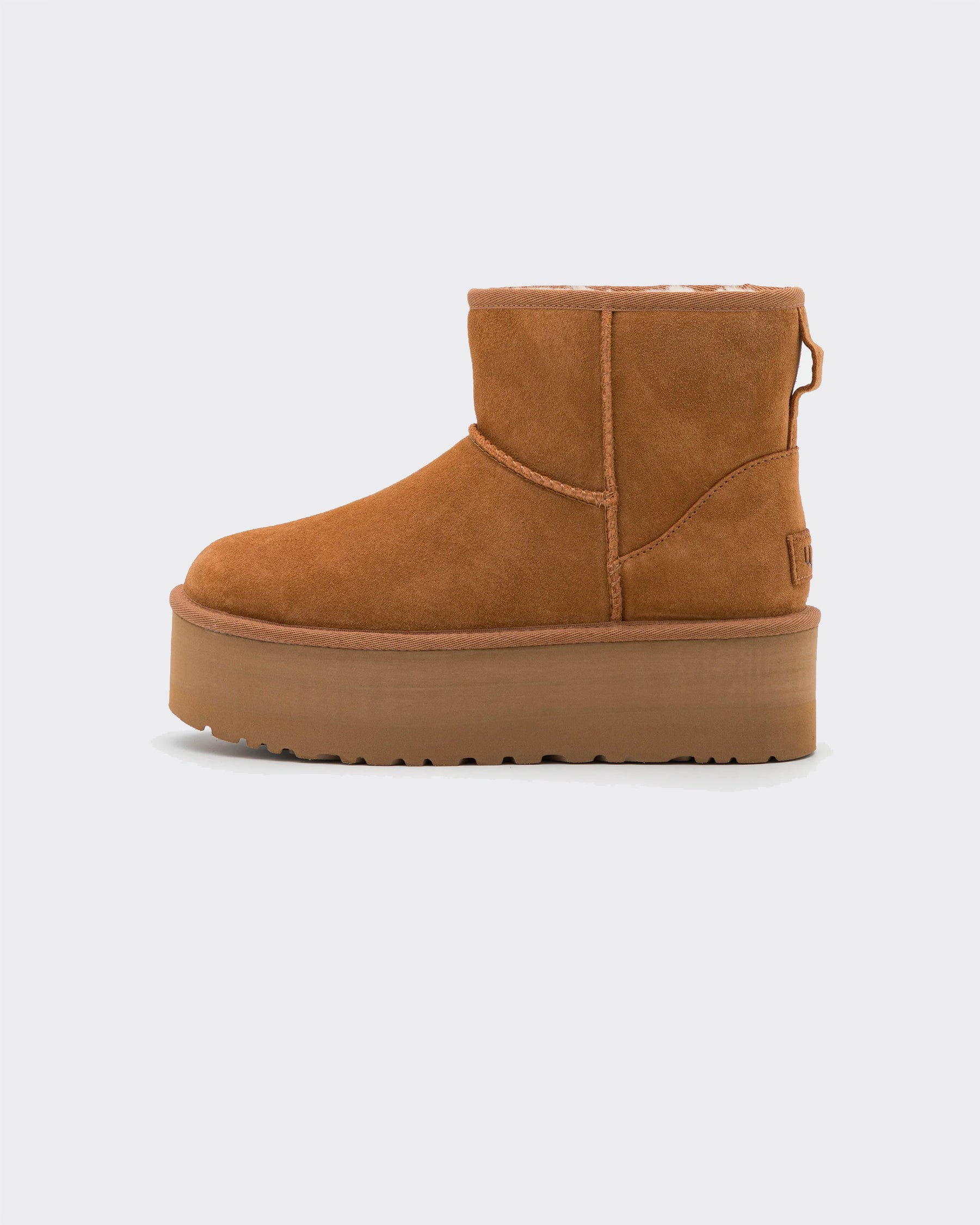W CLASSIC MINI PLATFORM CHESTNUT BOOTS