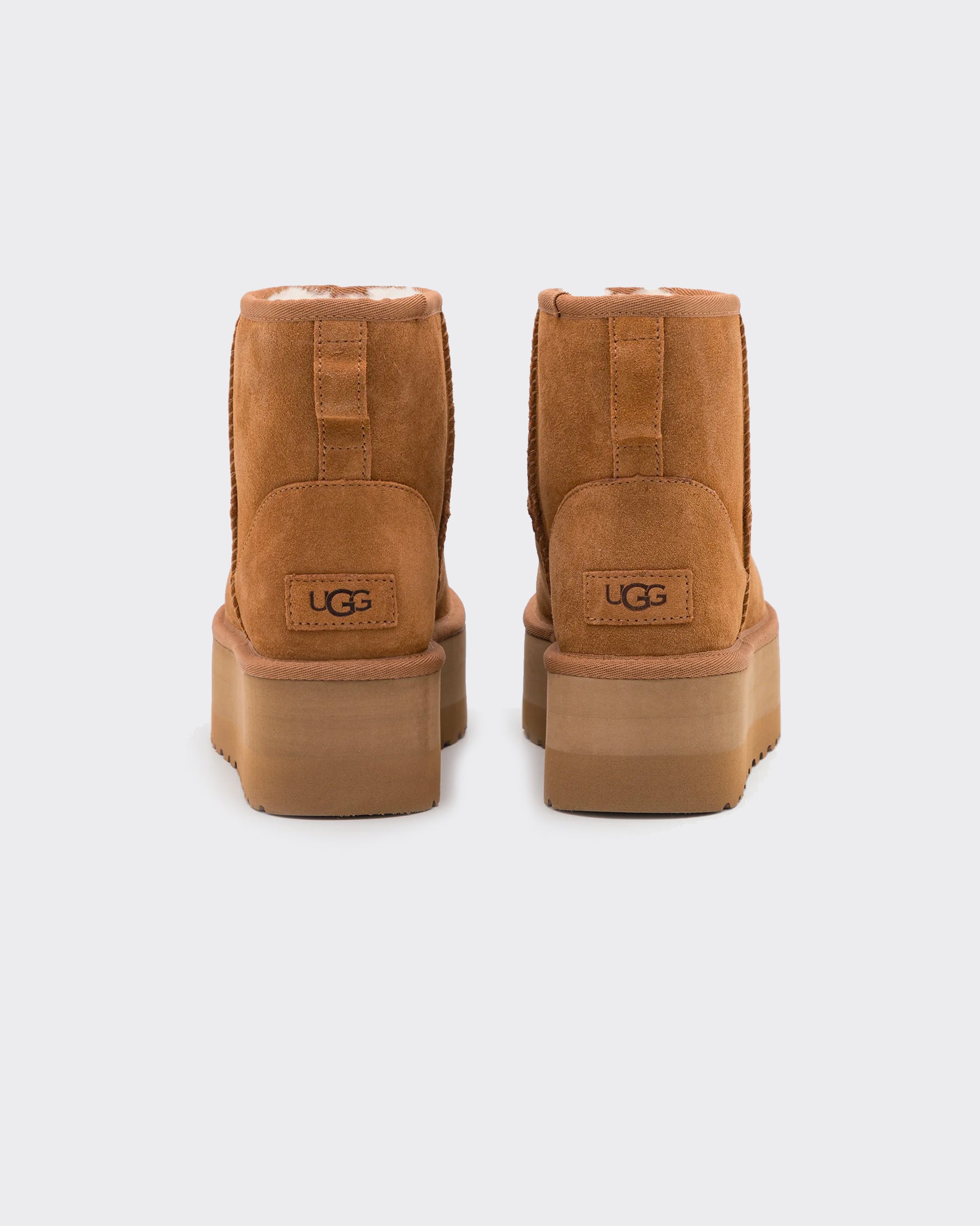 W CLASSIC MINI PLATFORM CHESTNUT BOOTS
