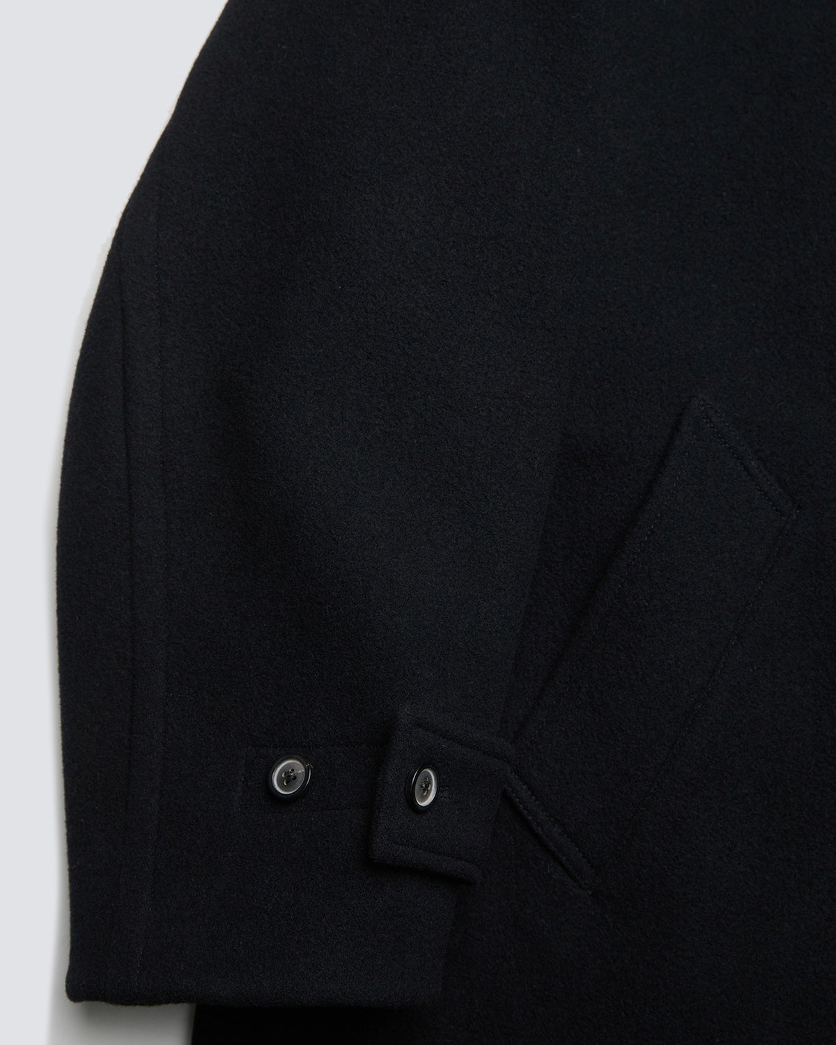 Cappotto Virgin Wool High-Neck Nero