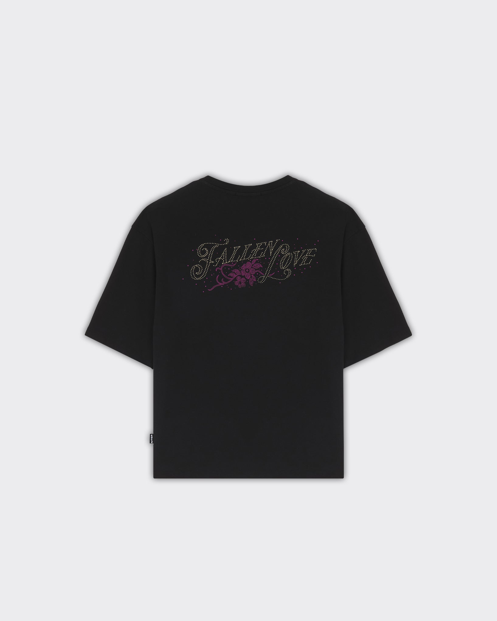 T-Shirt Fallen Love Ribbed Nera