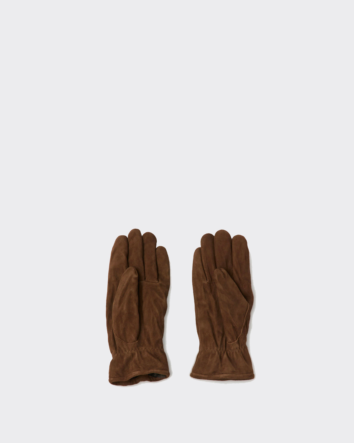 Guanti Goatskin Pleated Washed Dark Brown