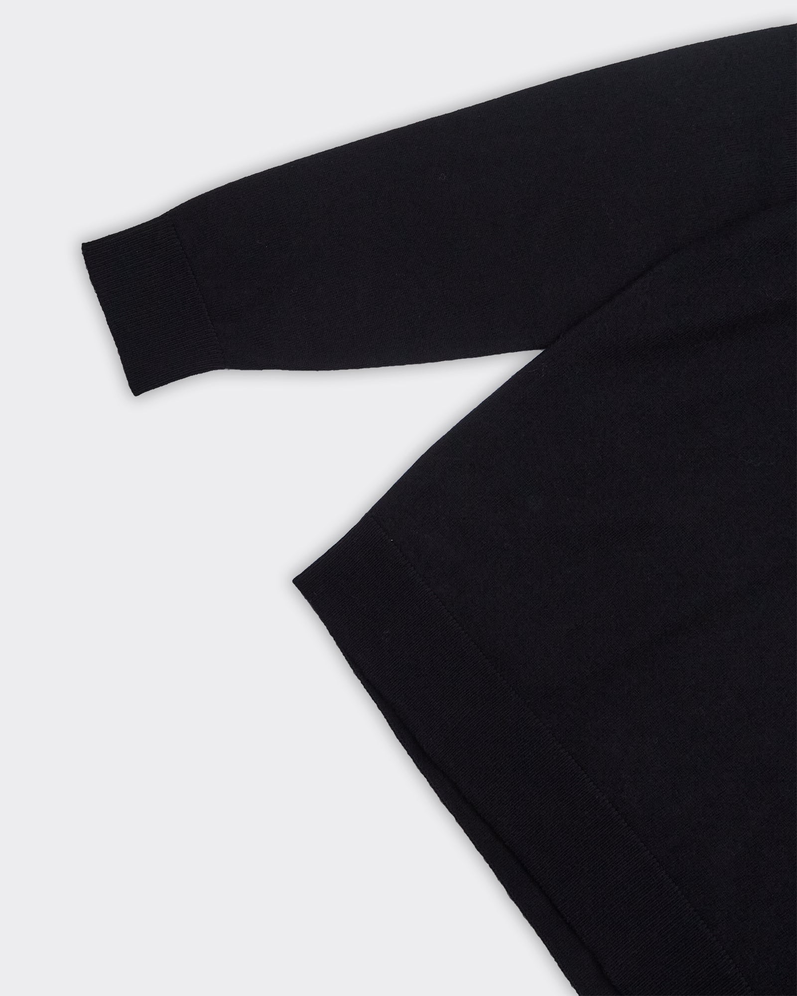 Maglione Relaxed Tray Merino Brushed Nero