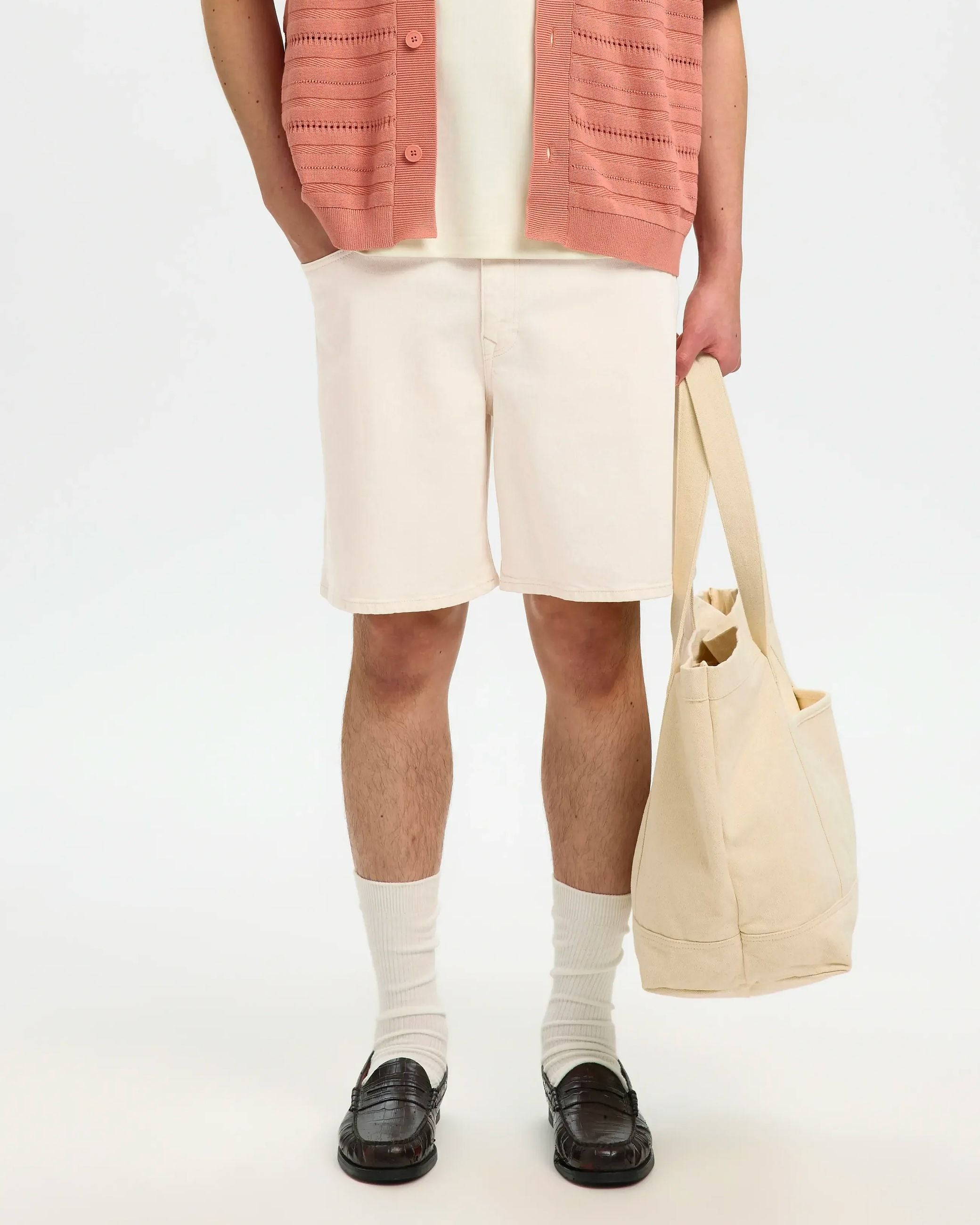 Shorts Loose Alex Denim Ecru