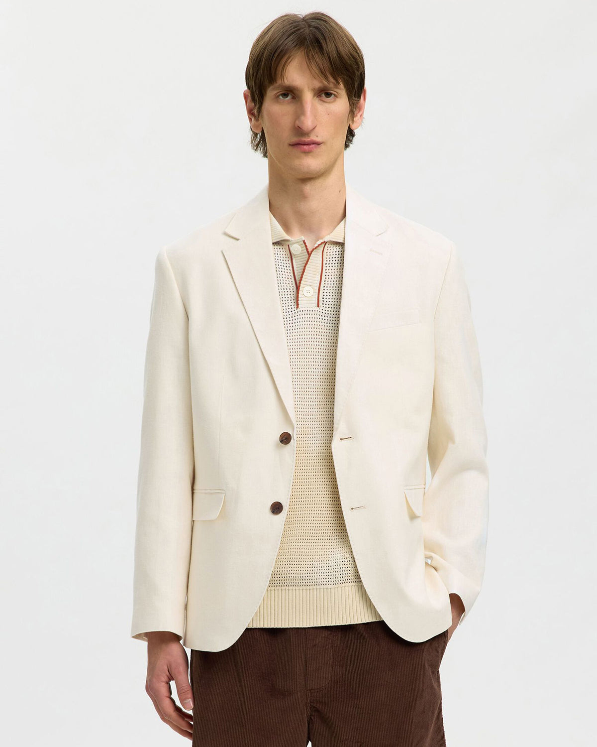 Blazer Rafa Linen Blend Egret