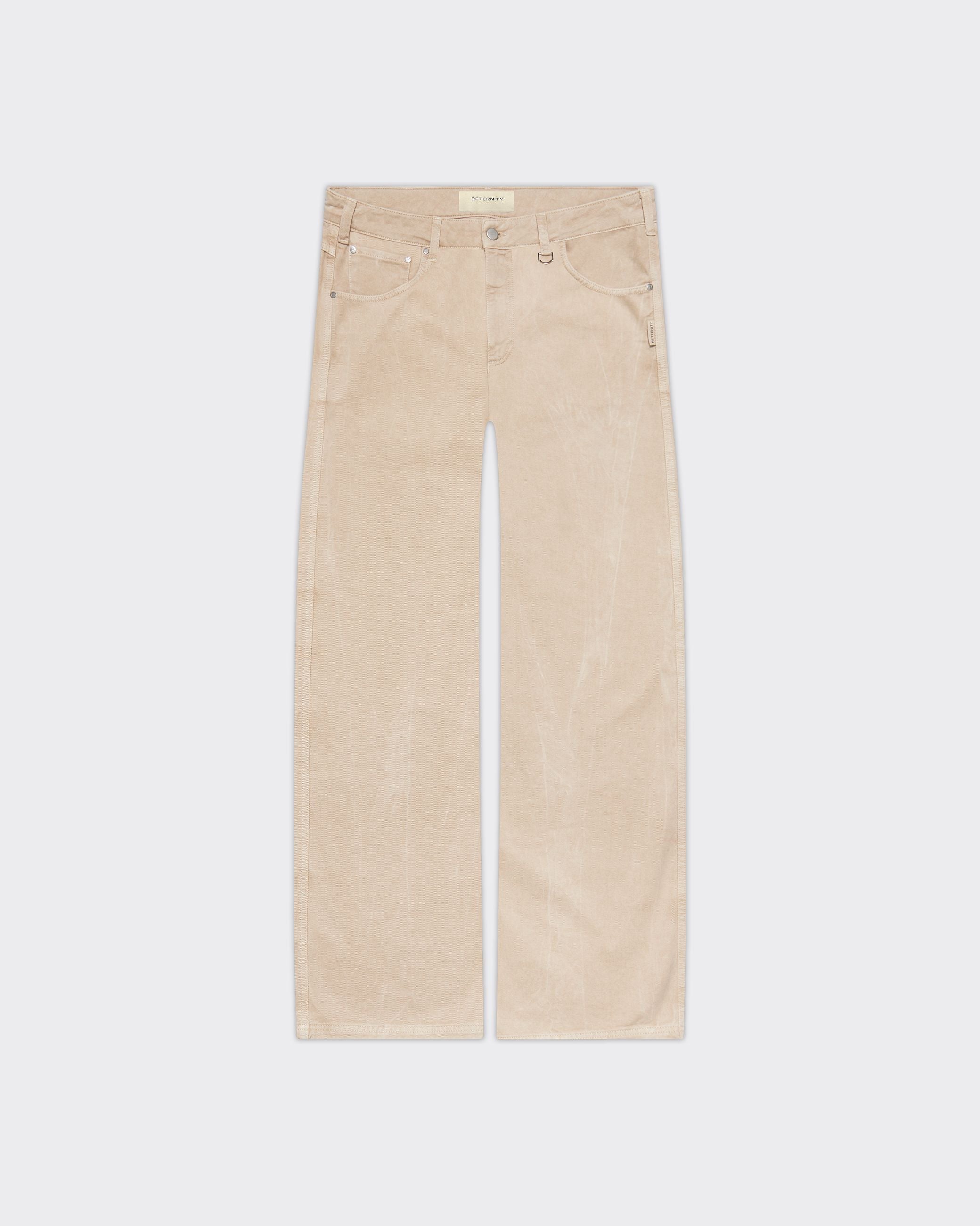 Pantaloni Canvas Wrinkled Sabbia
