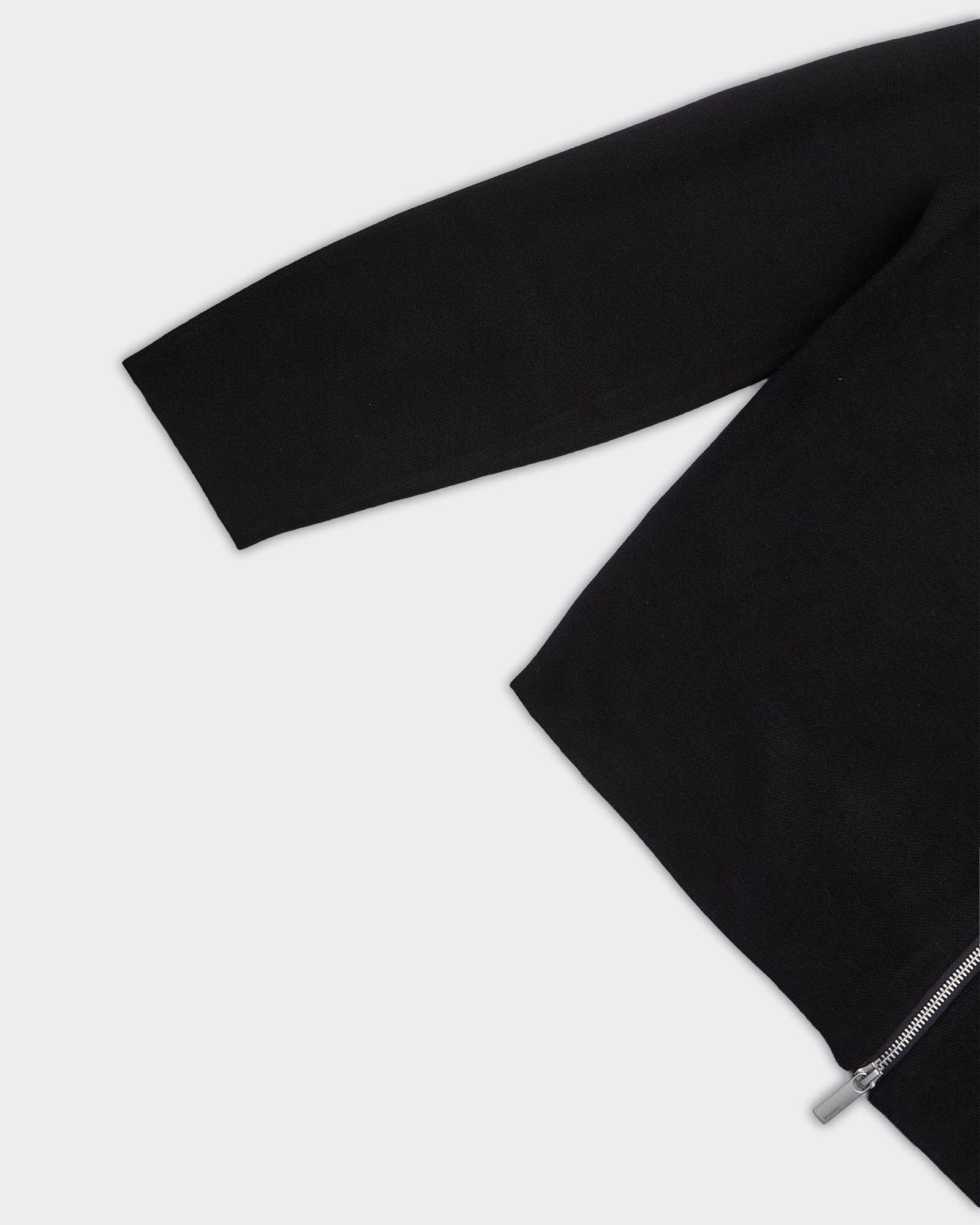 Cardigan Teller Relaxed Zip Nero