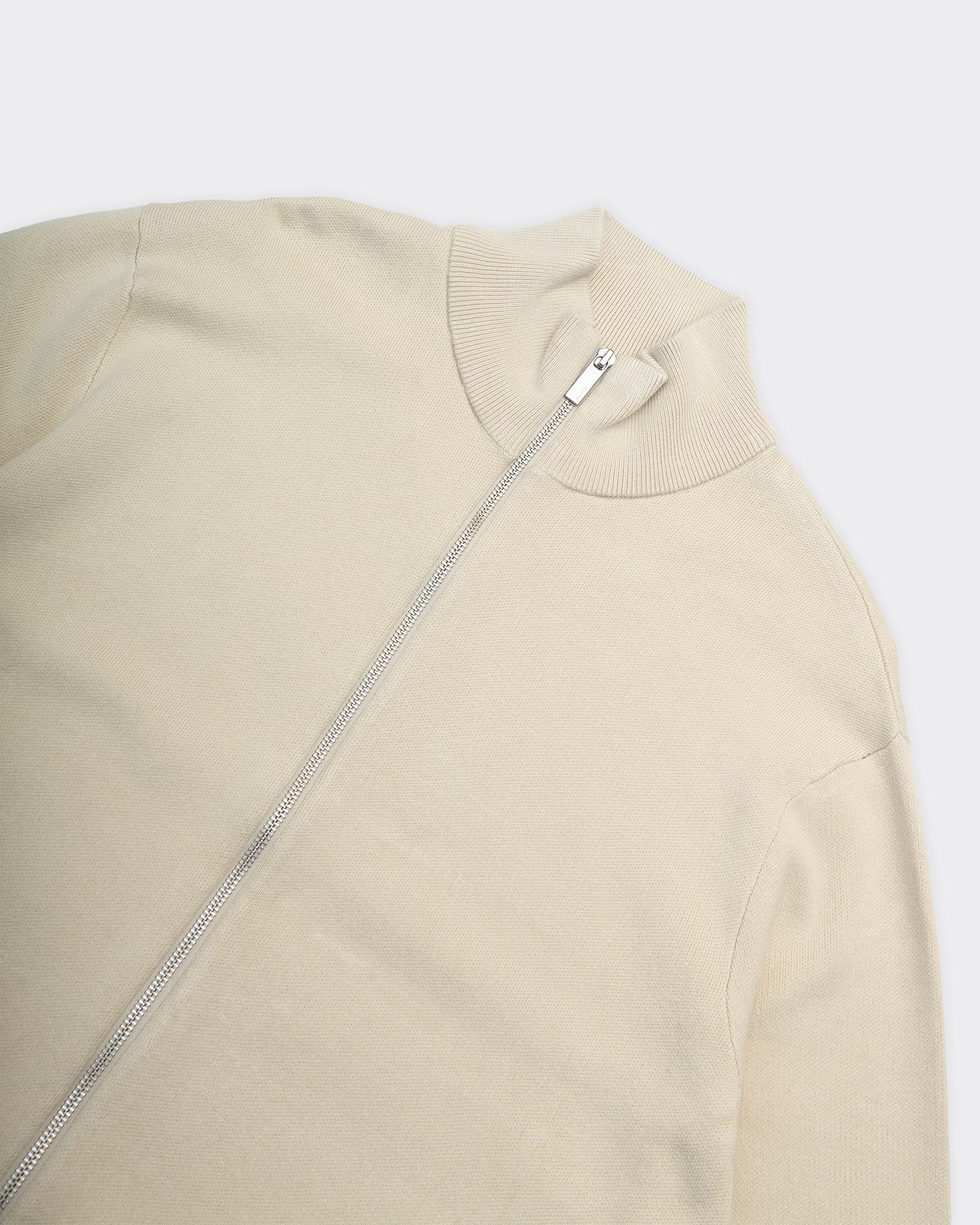 Cardigan Teller Relaxed Zip Oatmeal