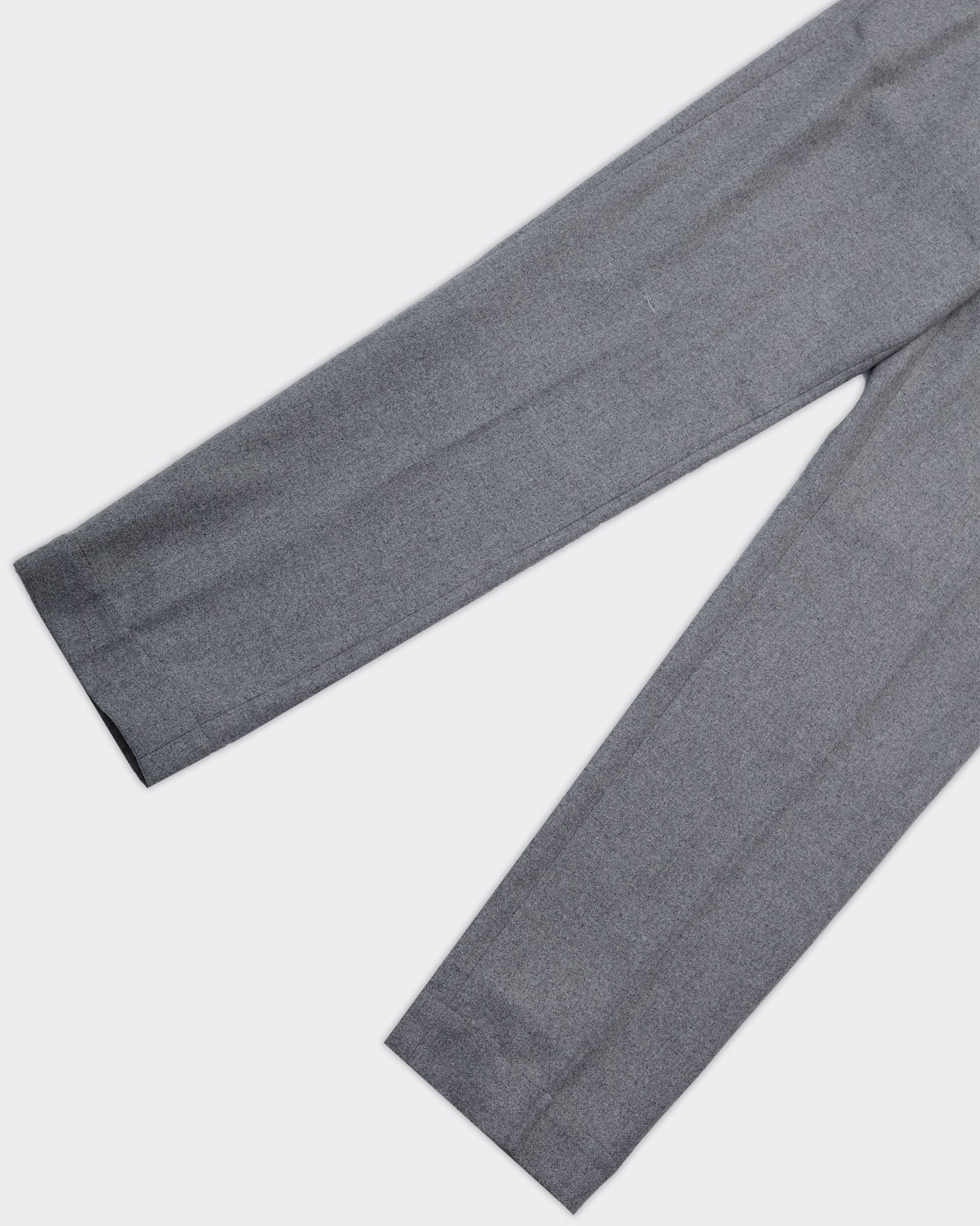 Pantalone Straight Terry Wool Blend Grey Melange