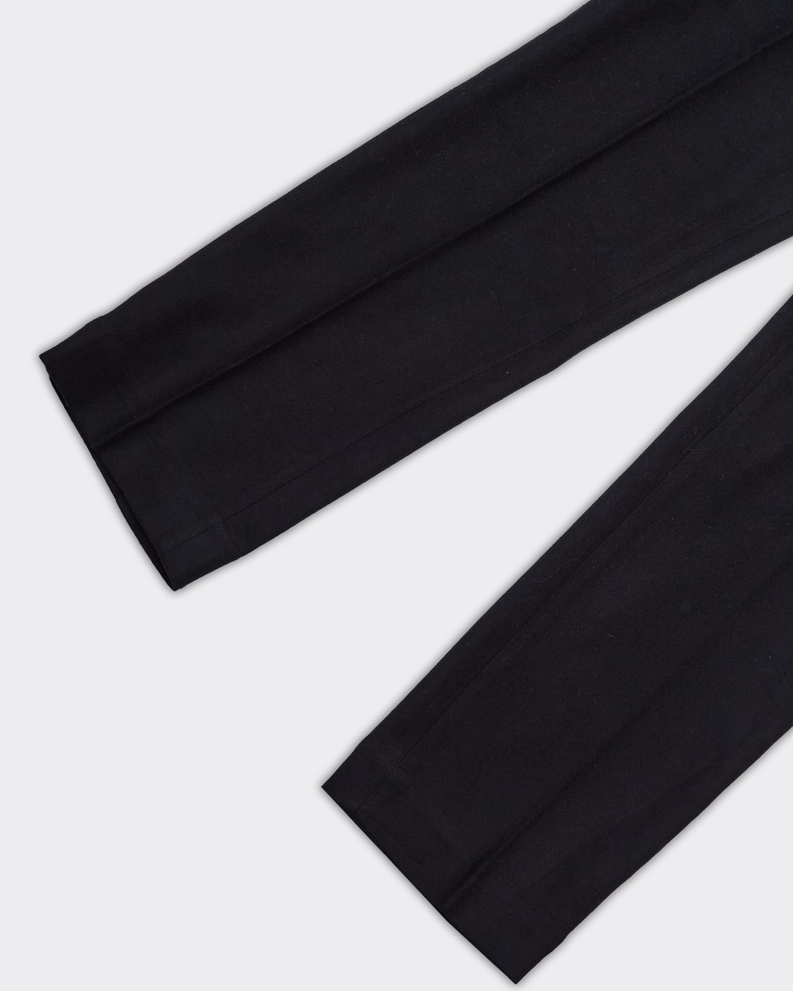 Pantalone Straight Terry Wool Blend Nero