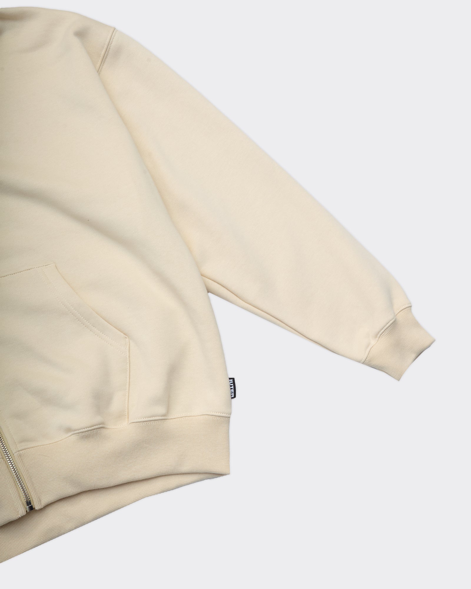 Felpa Con Cappuccio Time Flies Zip Crema