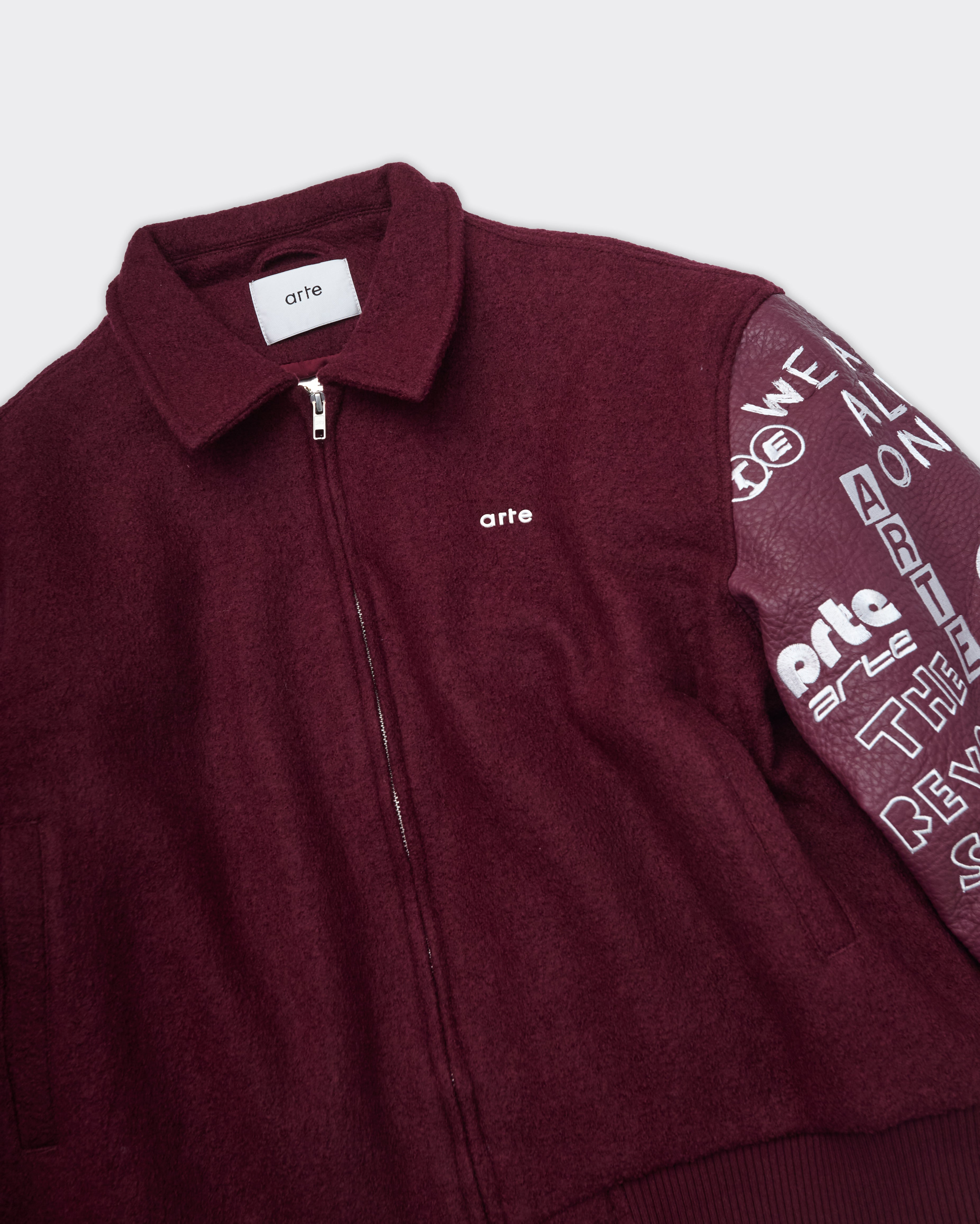 Varsity Graffiti Bordeaux Jacket