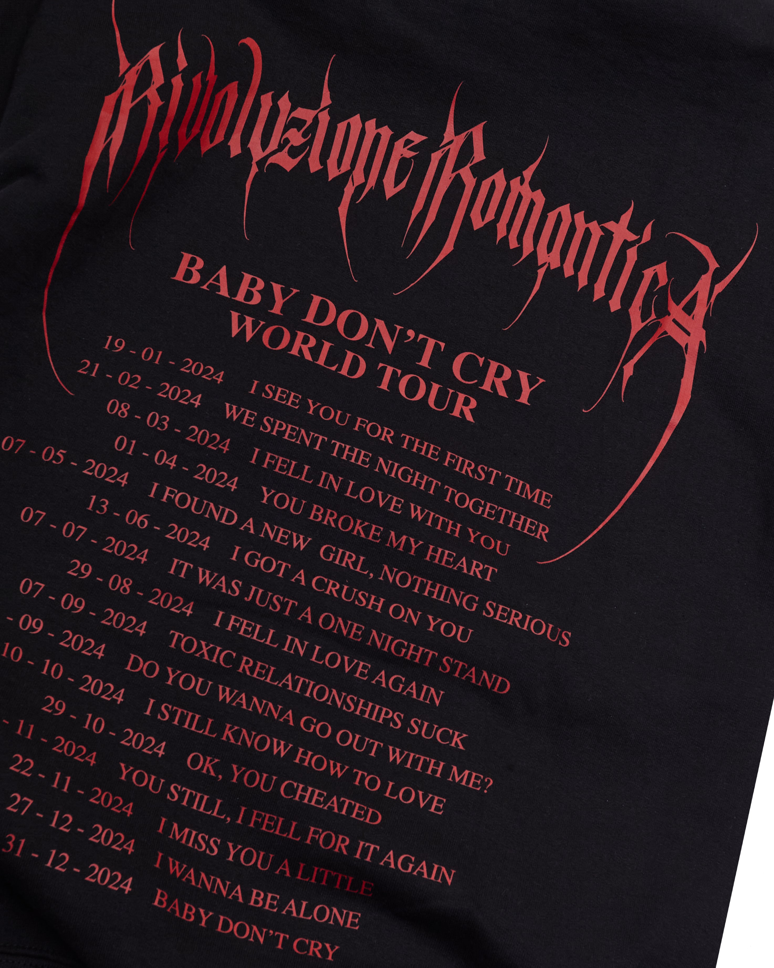 Felpa Con Cappuccio Baby Don't Cry Nera