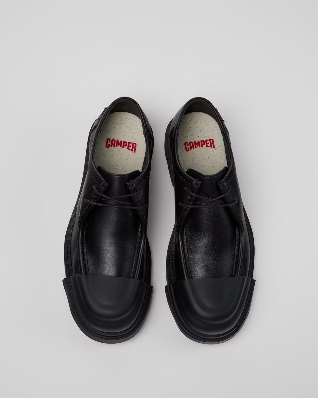 Black Leather Junction Shoe