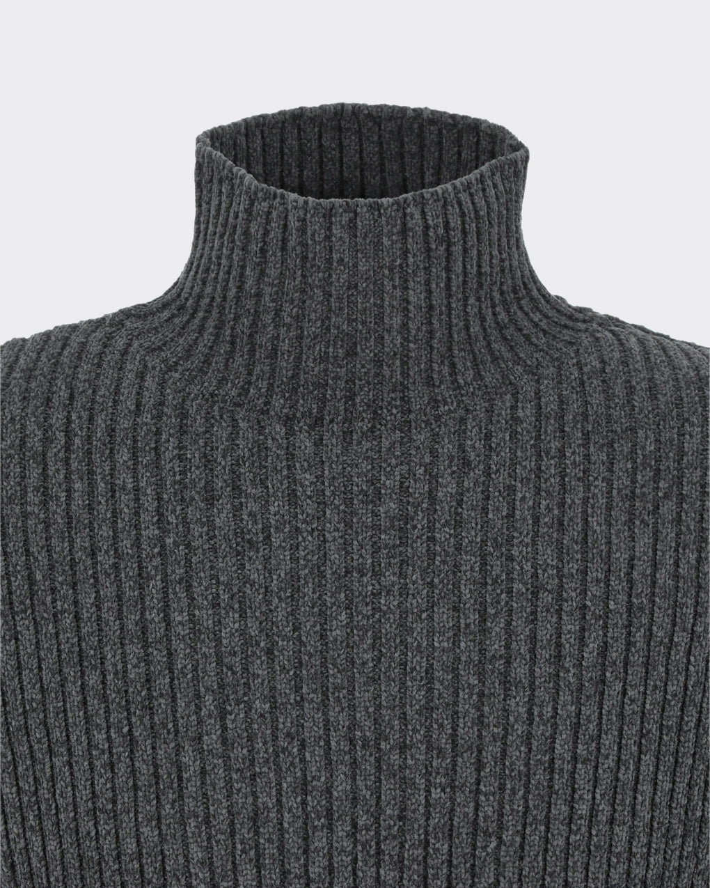 Maglione Ribbed Velvet Knit Charcoal