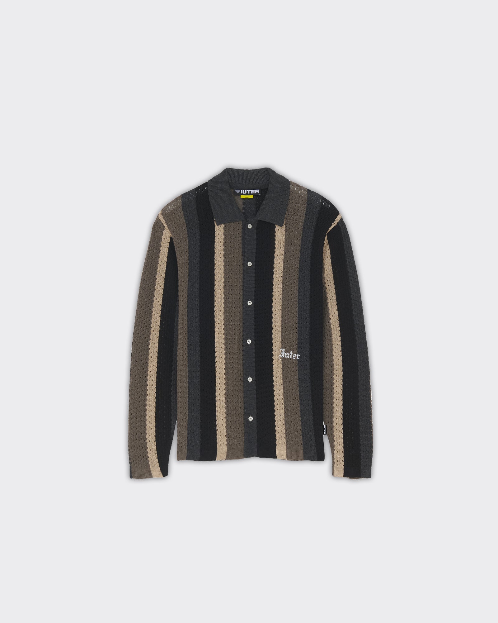 Polo Knit Striped Nera
