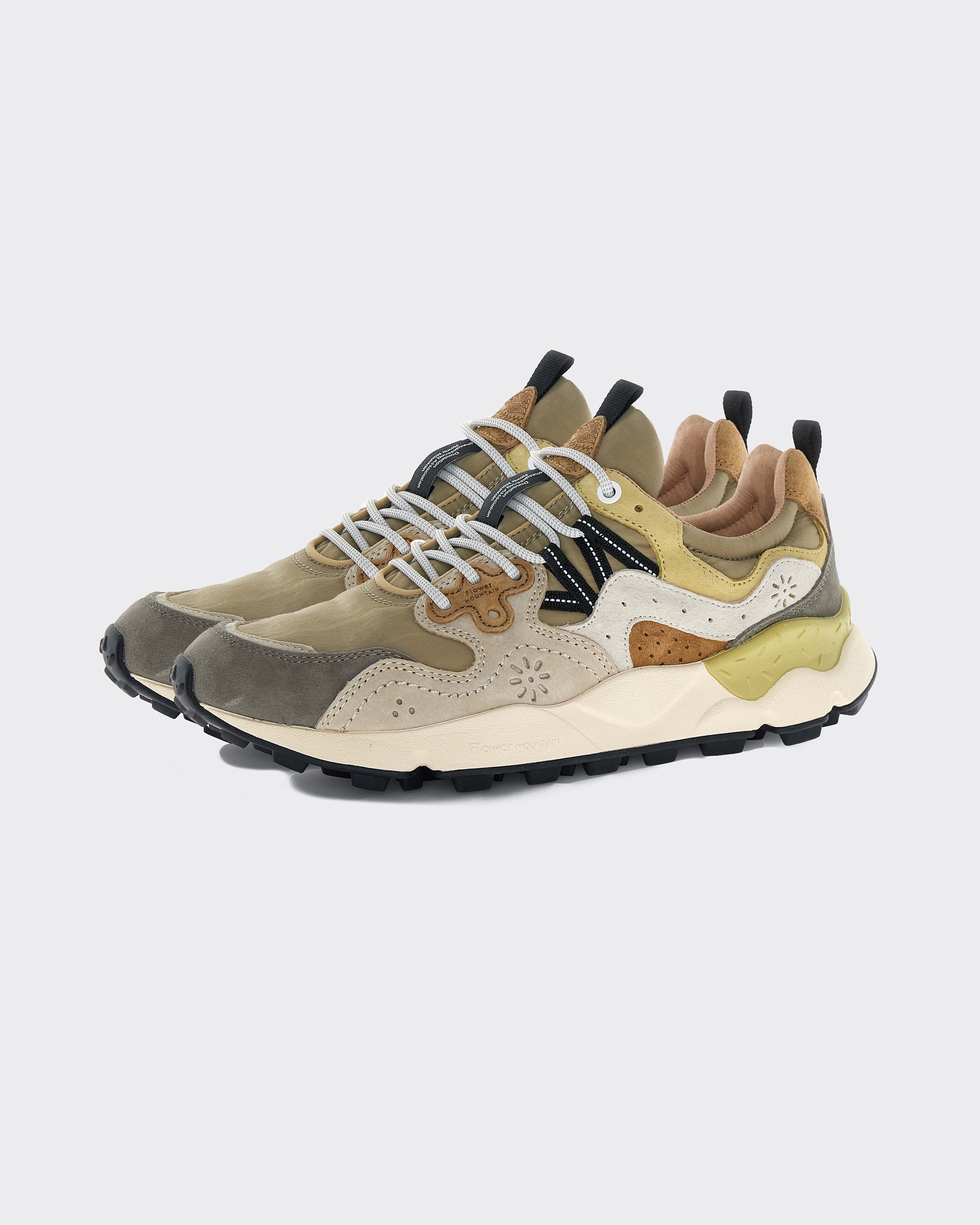 Sneakers Yamano 3 Suede-Nylon Mud/Taupe/Milk