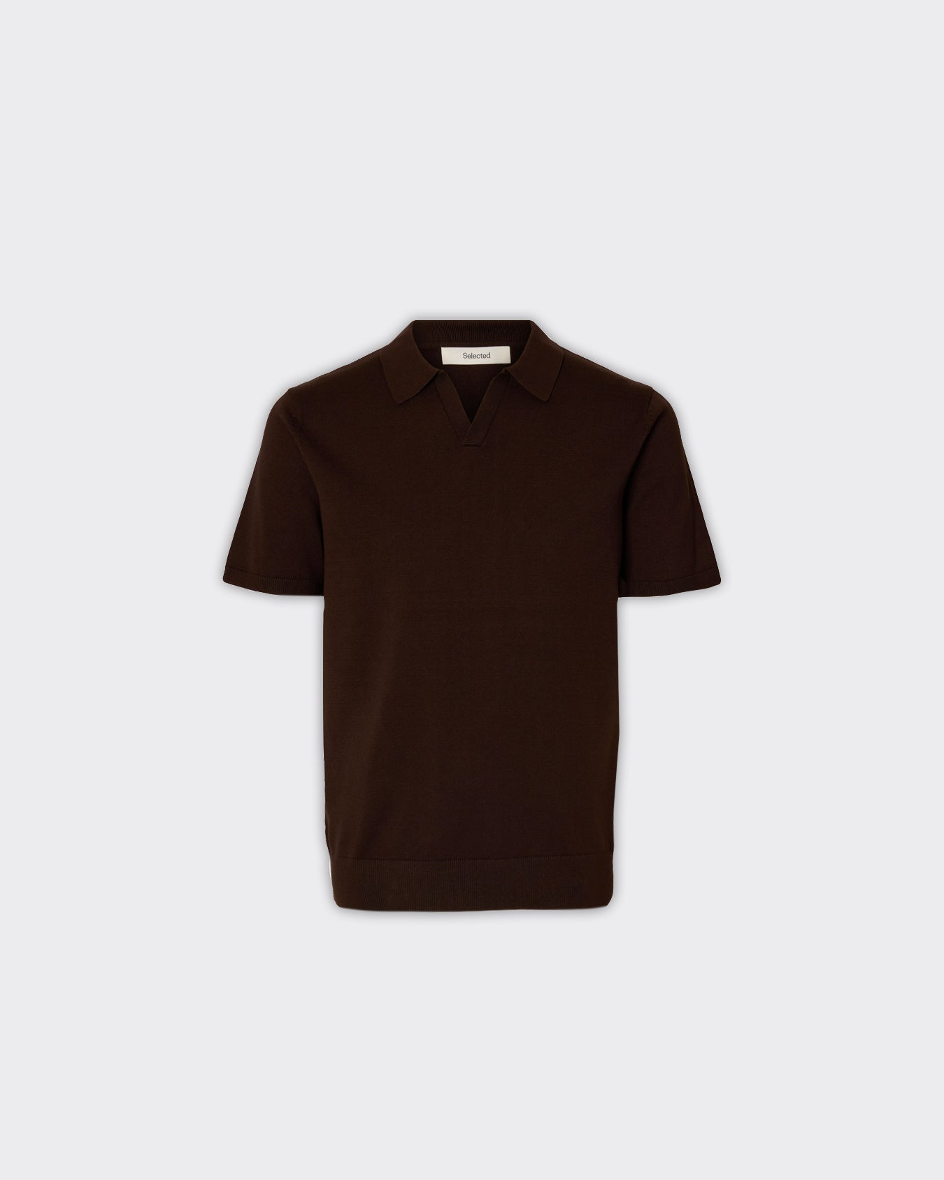 Polo Ss Teller Knit Marrone