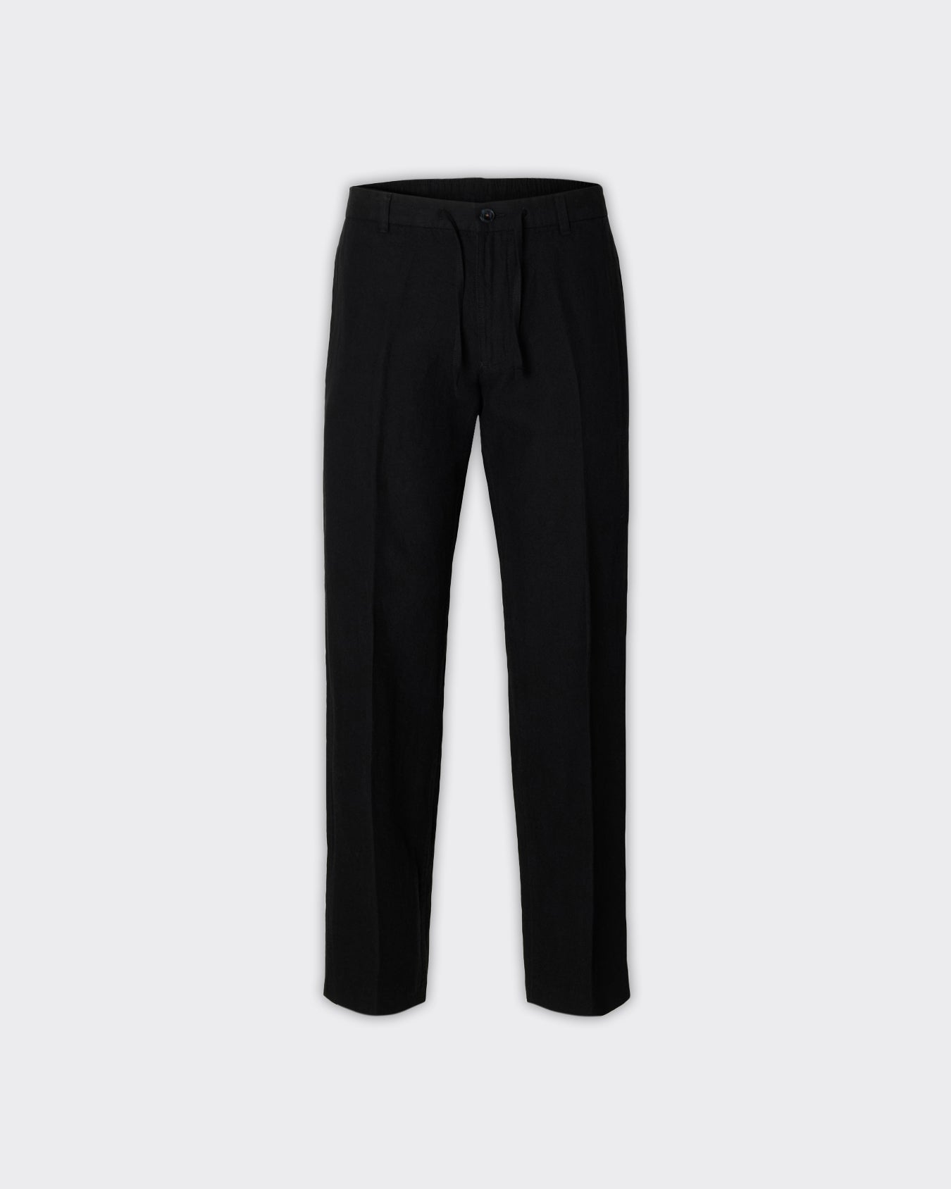 Pantalone Leroy Straight Linen Blend Nero