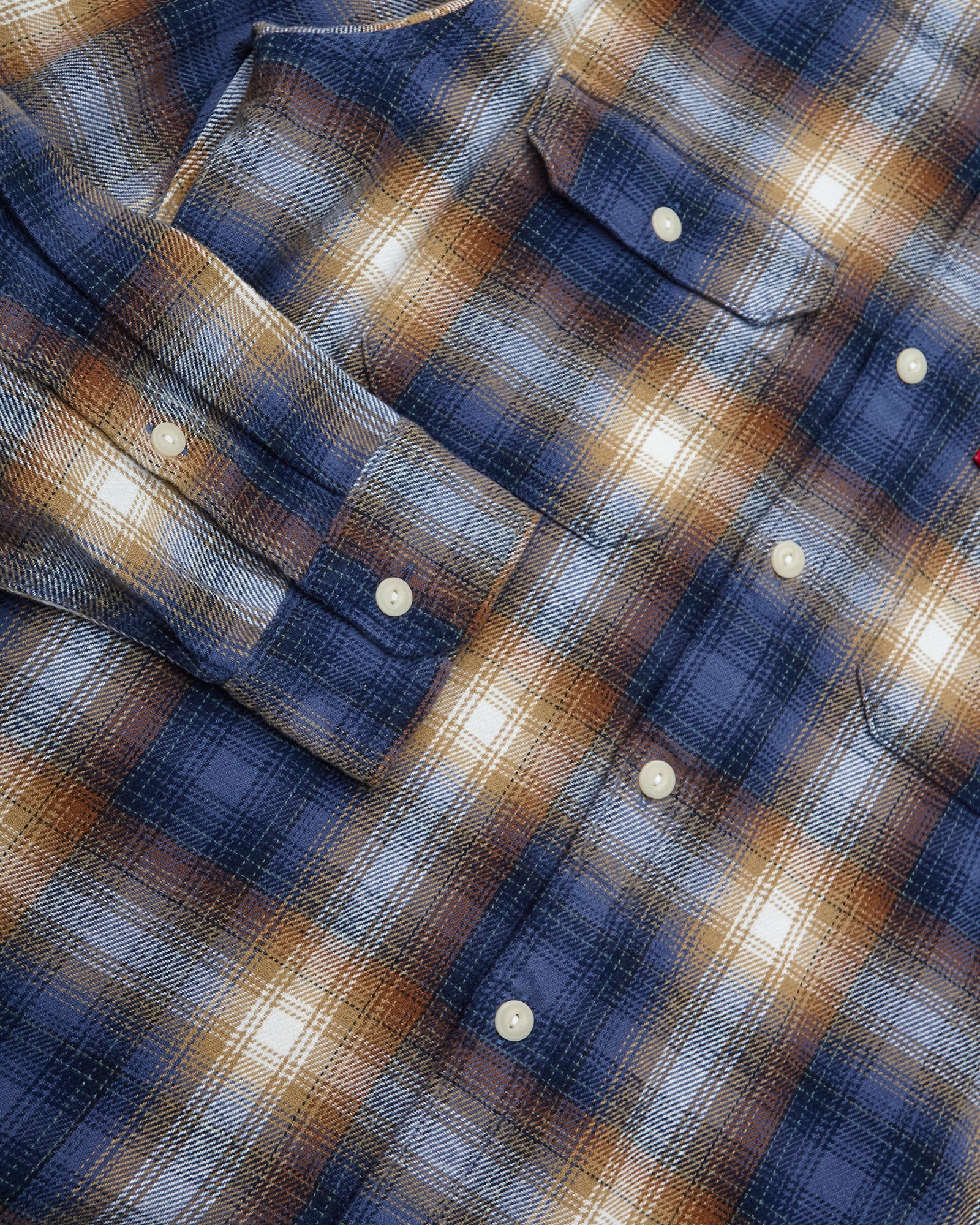 Jackson Worker Plaid Vintage Indigo Blue Shirt