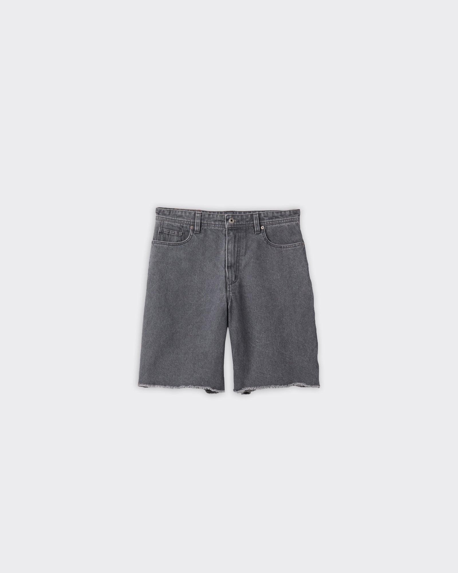 Shorts Cut Off Denim Washed Grey