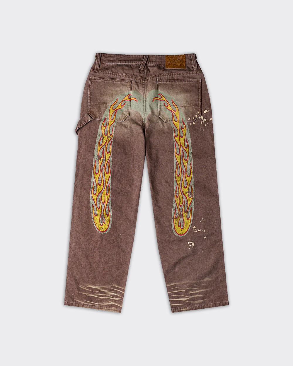 Jeans Heavy Washed And Distressed Daicock Marroni