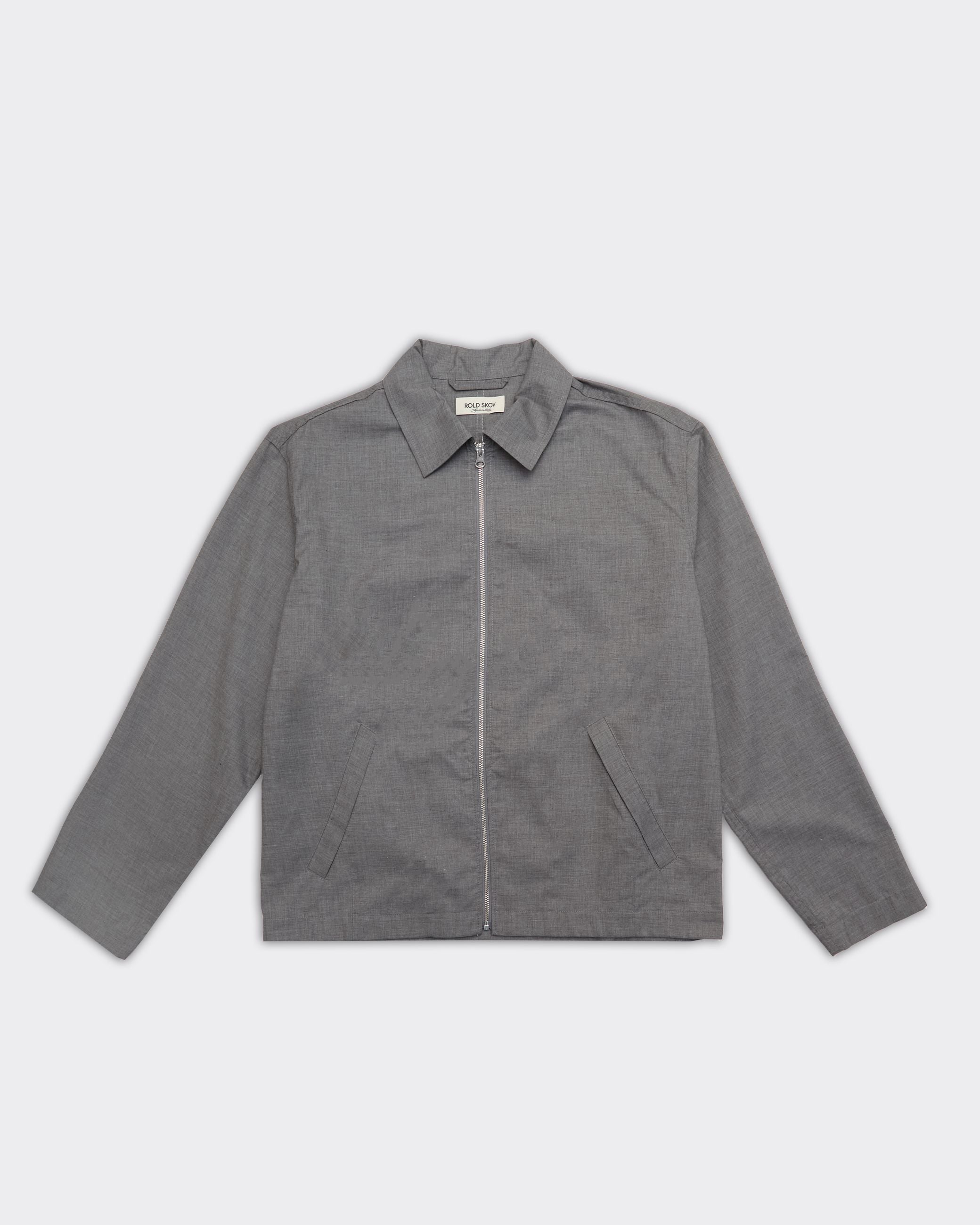 Camicia Zip Up Grigia