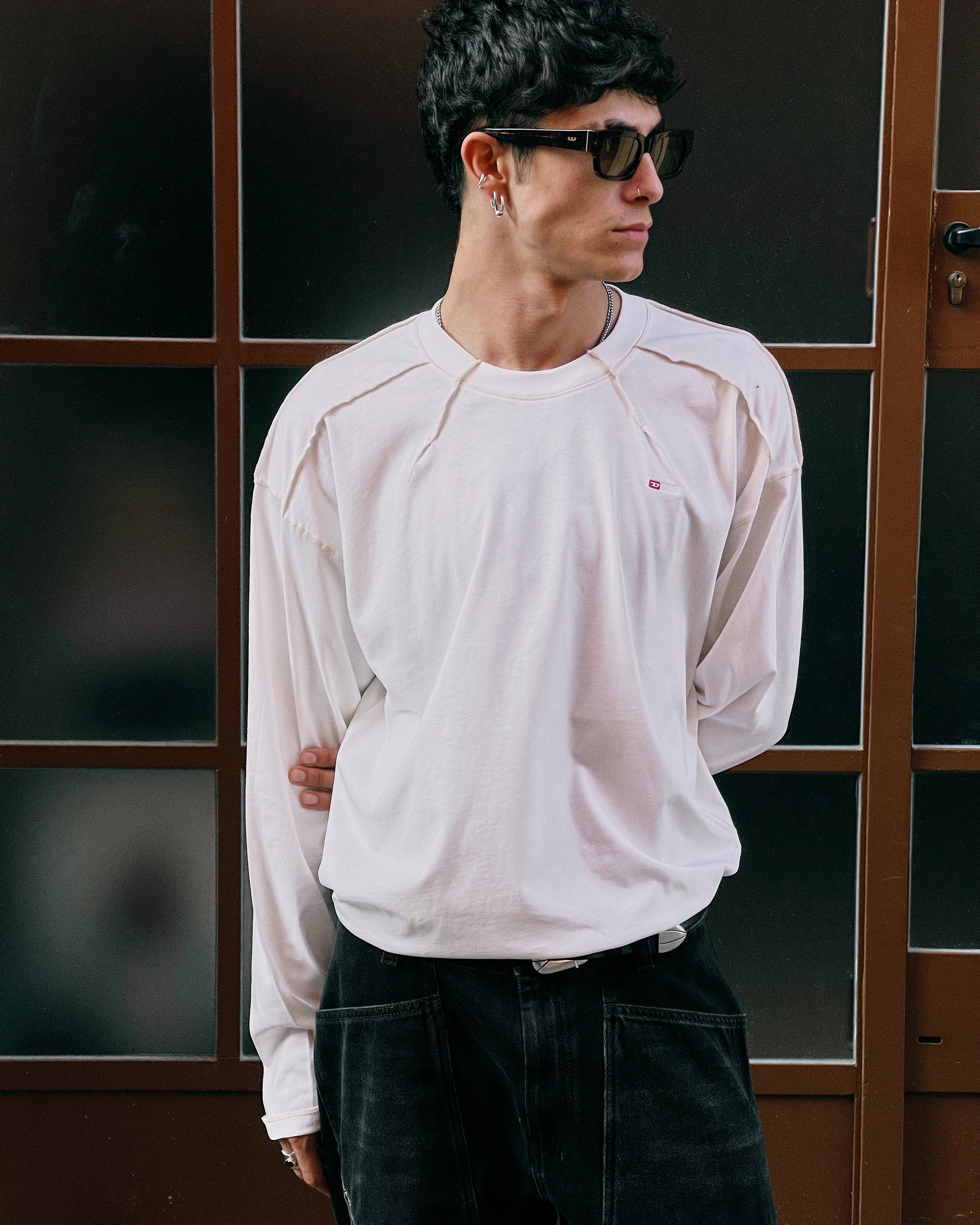 LongSleeve T-Crahor-Boxt White