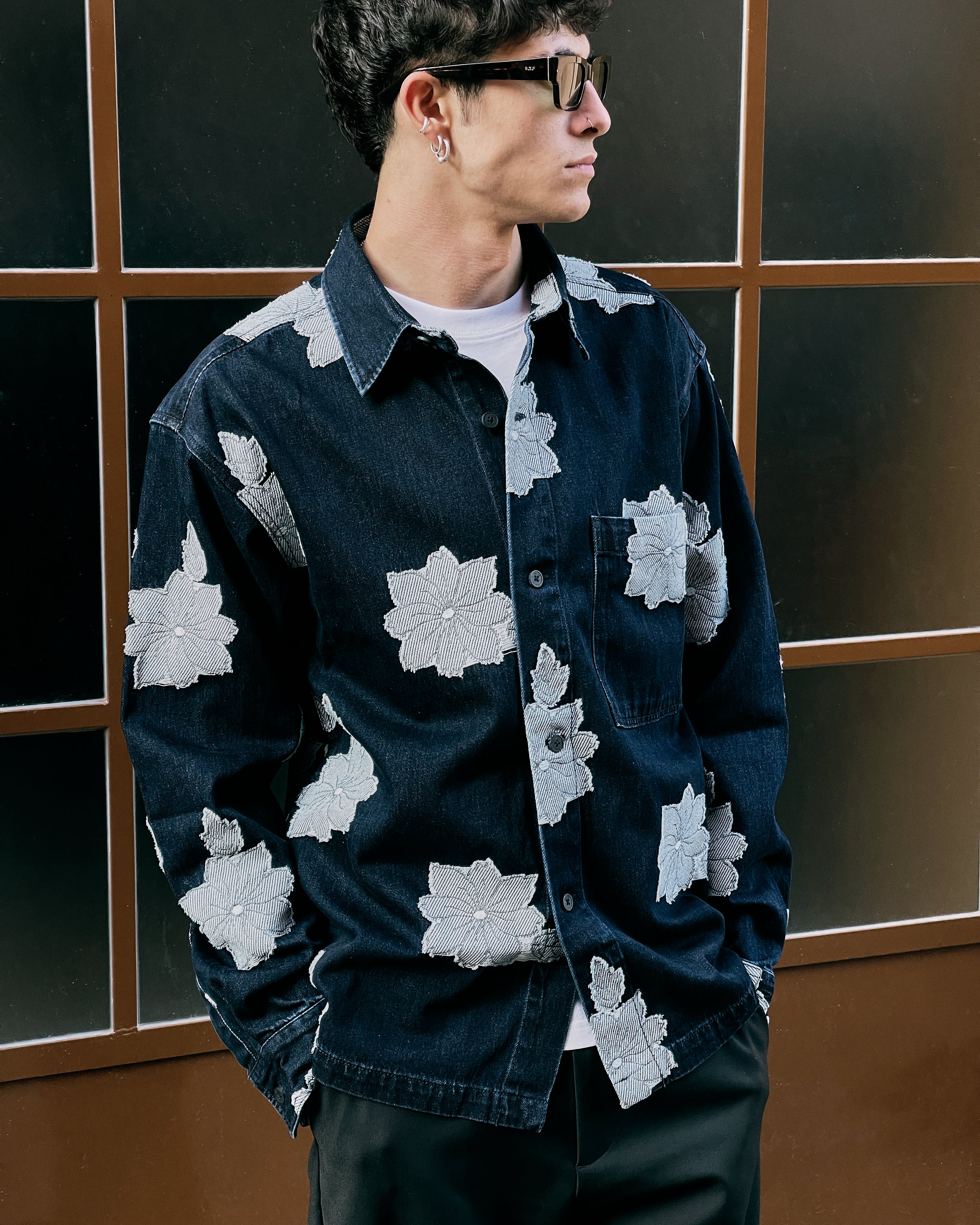 Camicia Adwin Jacquard Denim