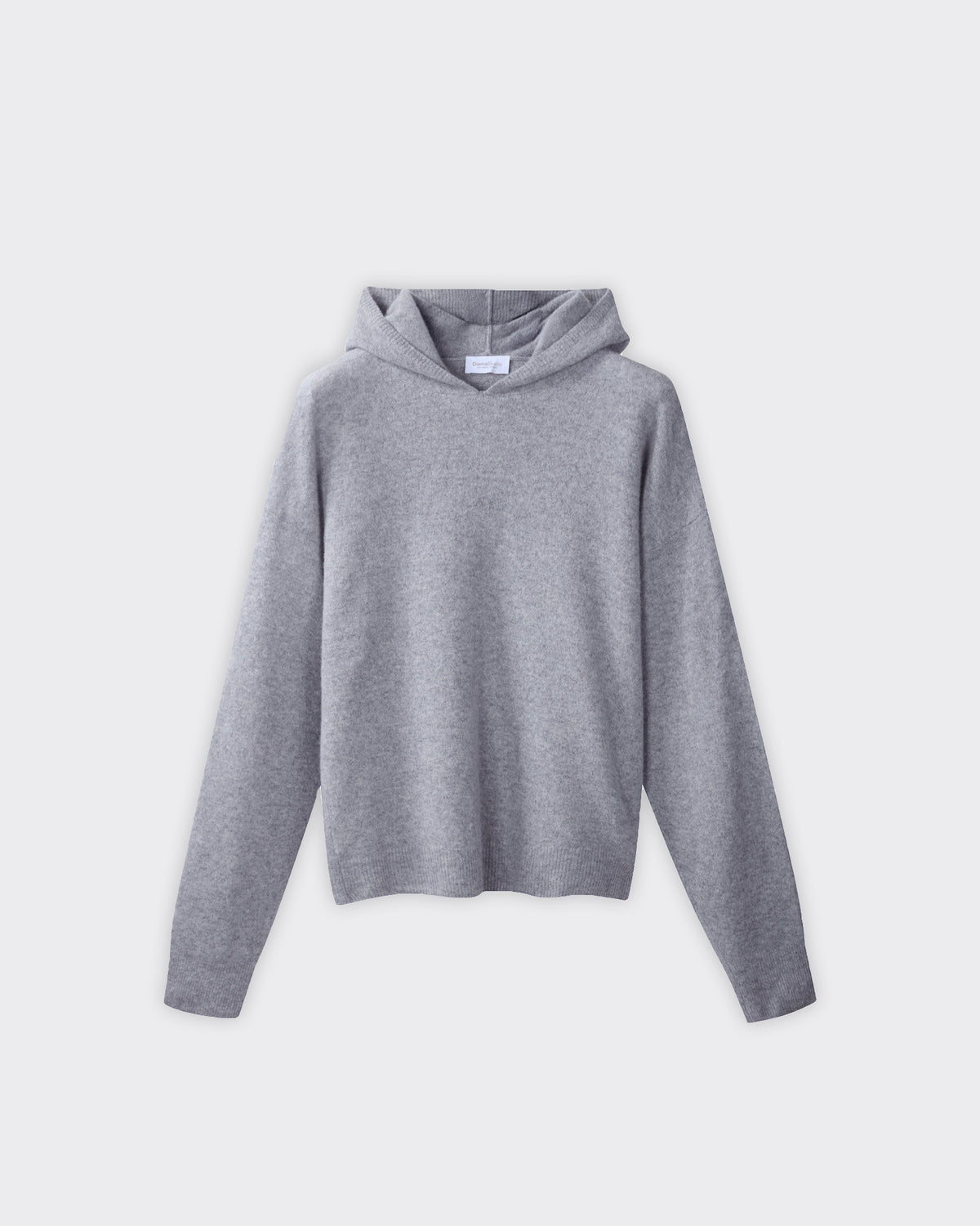 Felpa Con Cappuccio Knit Grigio Melange